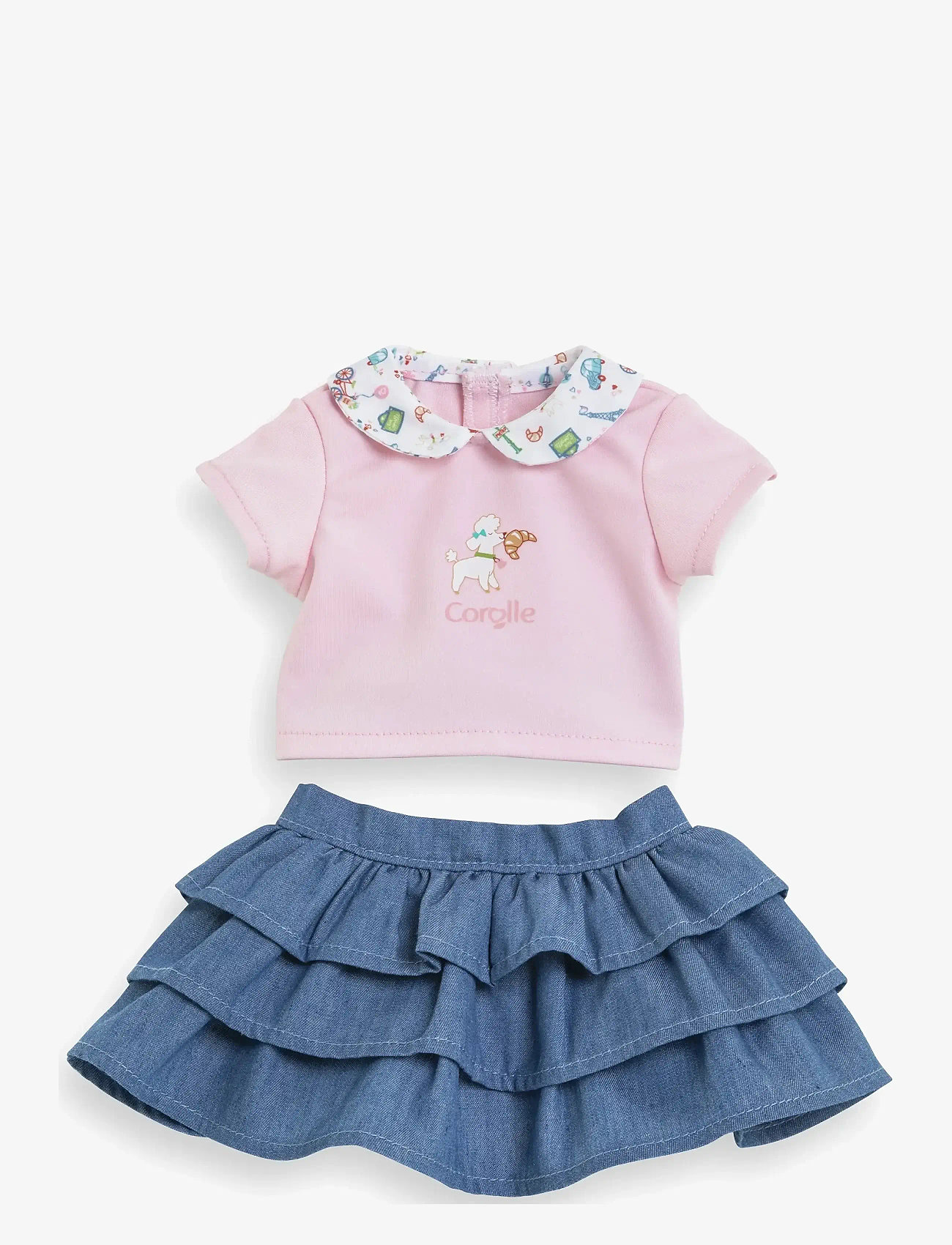 Corolle - Corolle Doll Clothes Ruffle Skirt with Top, 36 cm - doll clothes - pink - 0