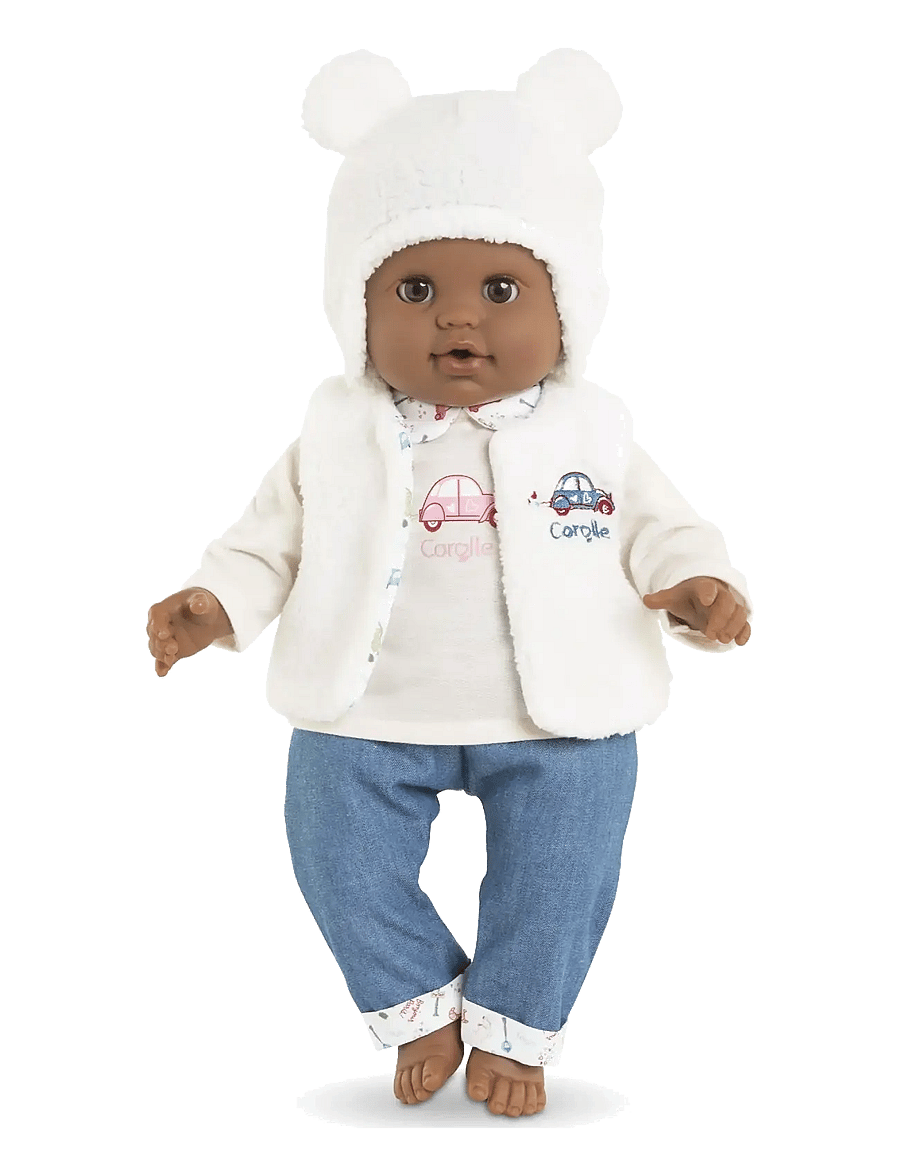 Corolle - Corolle Doll Clothes Hat and Vest, 36 cm - dukketøj - blue - 1