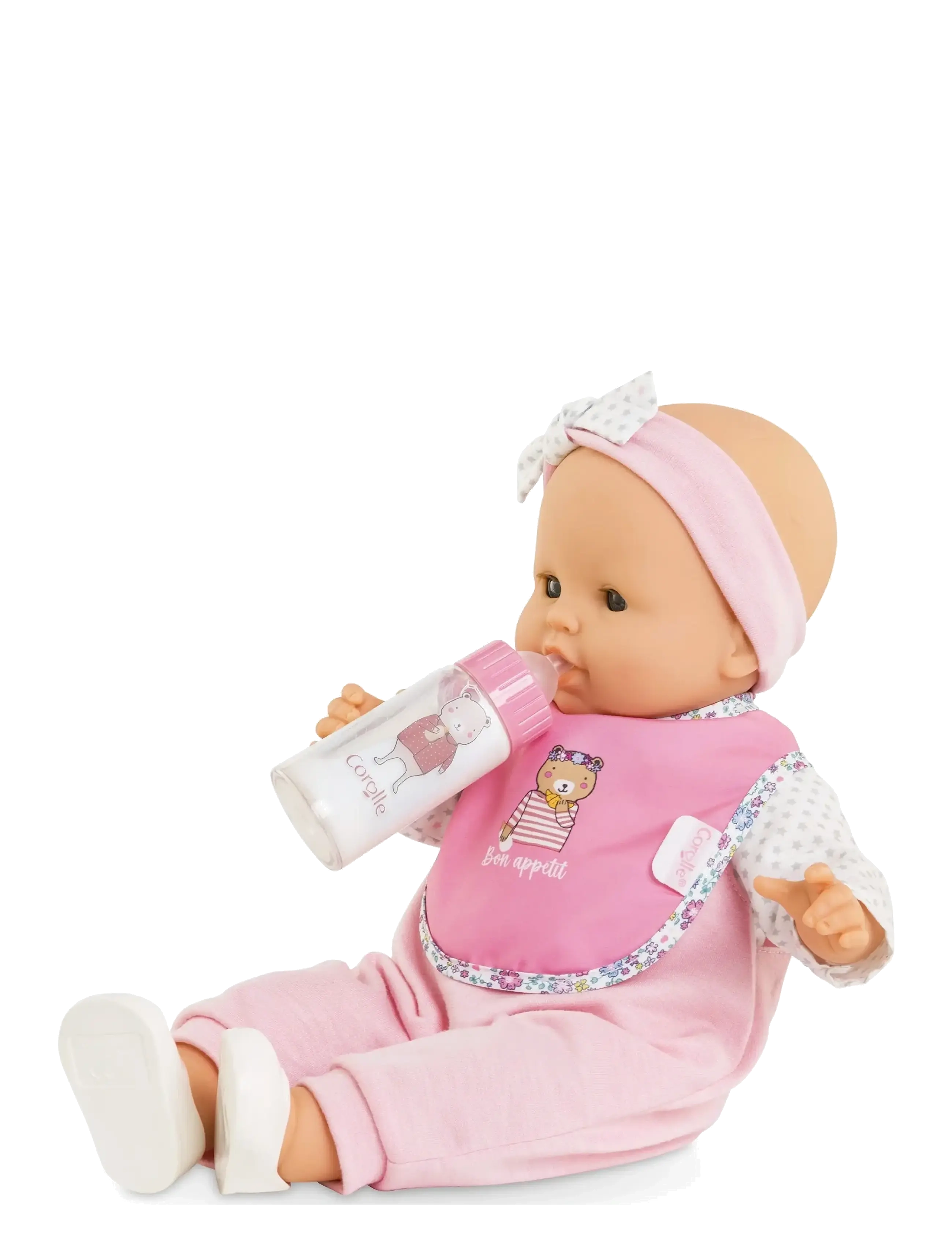 Corolle - Corolle Doll Accessories Bib + Baby Bottle - puppen-zubehör - pink - 3