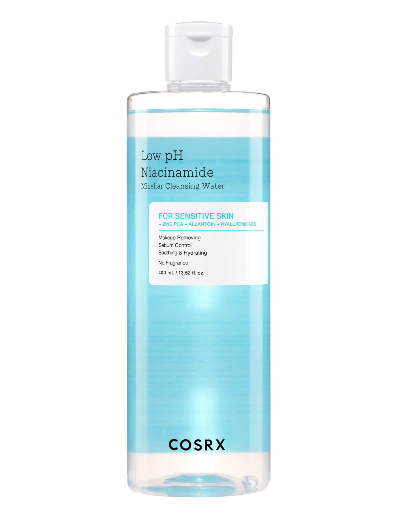 COSRX Low Ph Niacinamide Micellar Cleansing Water 400Ml, Rensemiddel, Nude, Str: 400 ML