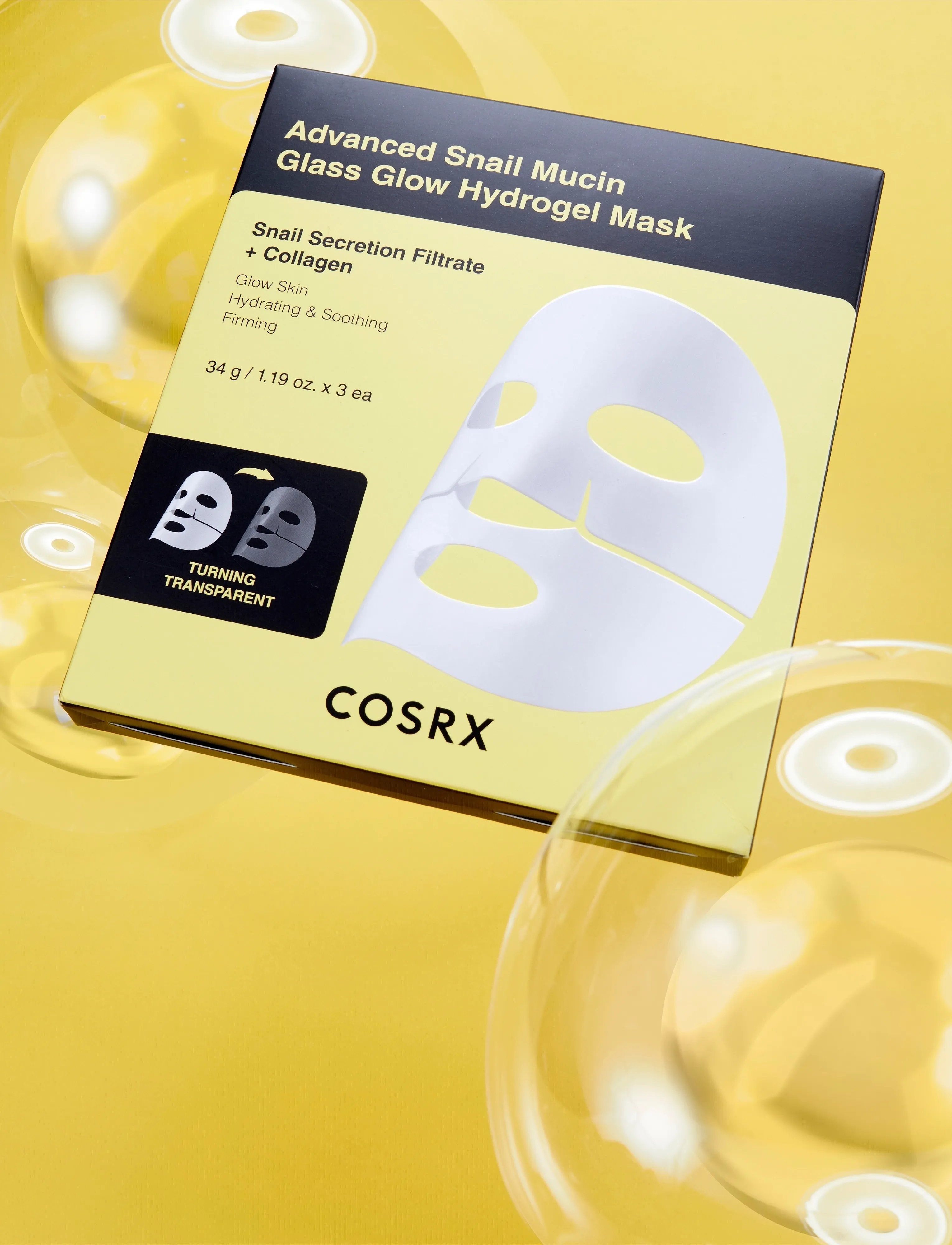 COSRX - COSRX Advanced Snail Mucin Glass Glow Hydrogel Mask 34 g x 3 ea - sheet masks - no color - 5