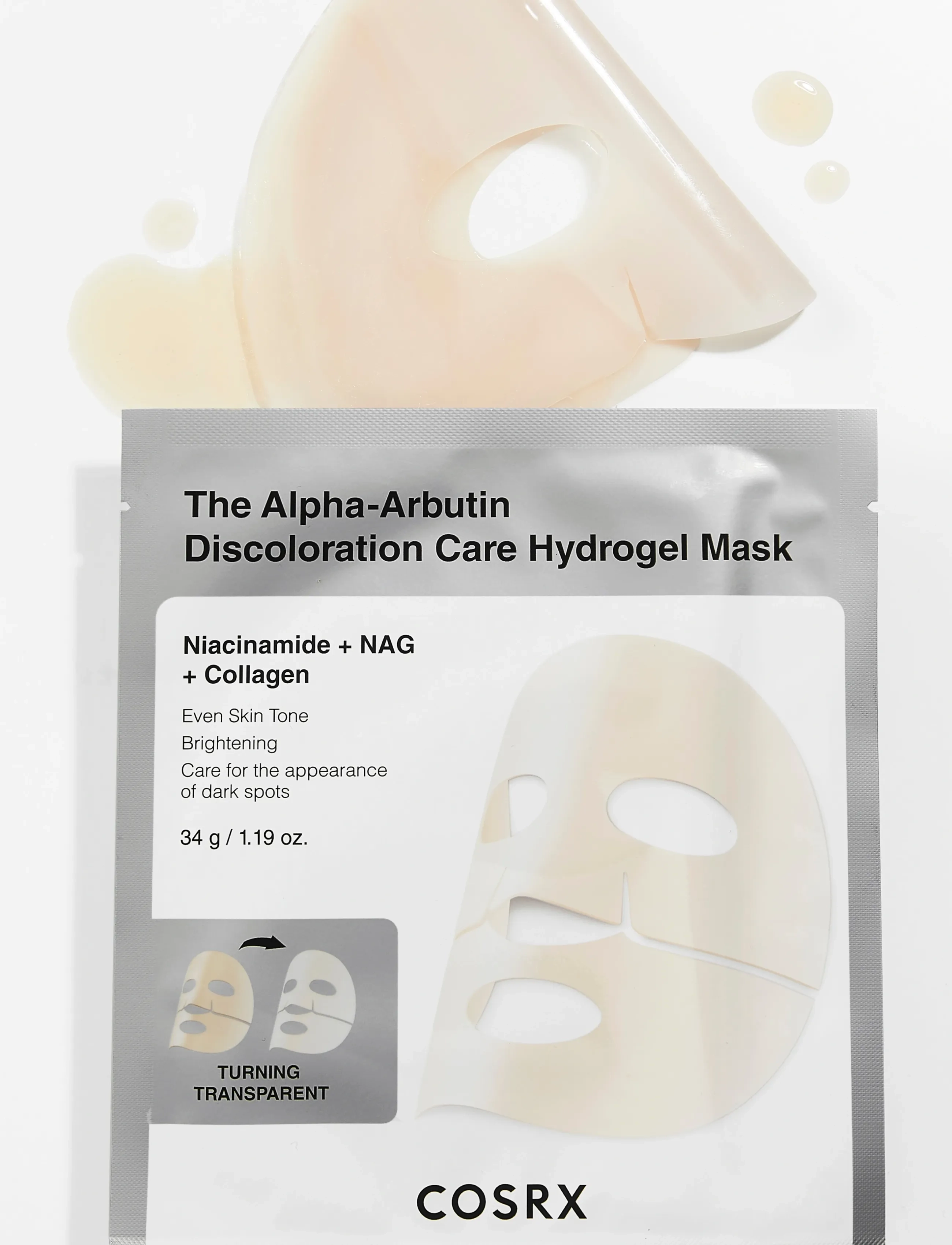 COSRX - COSRX The Alpha-Arbutin Discoloration Care Hydrogel Mask 3ea - sheet masks - clear - 2
