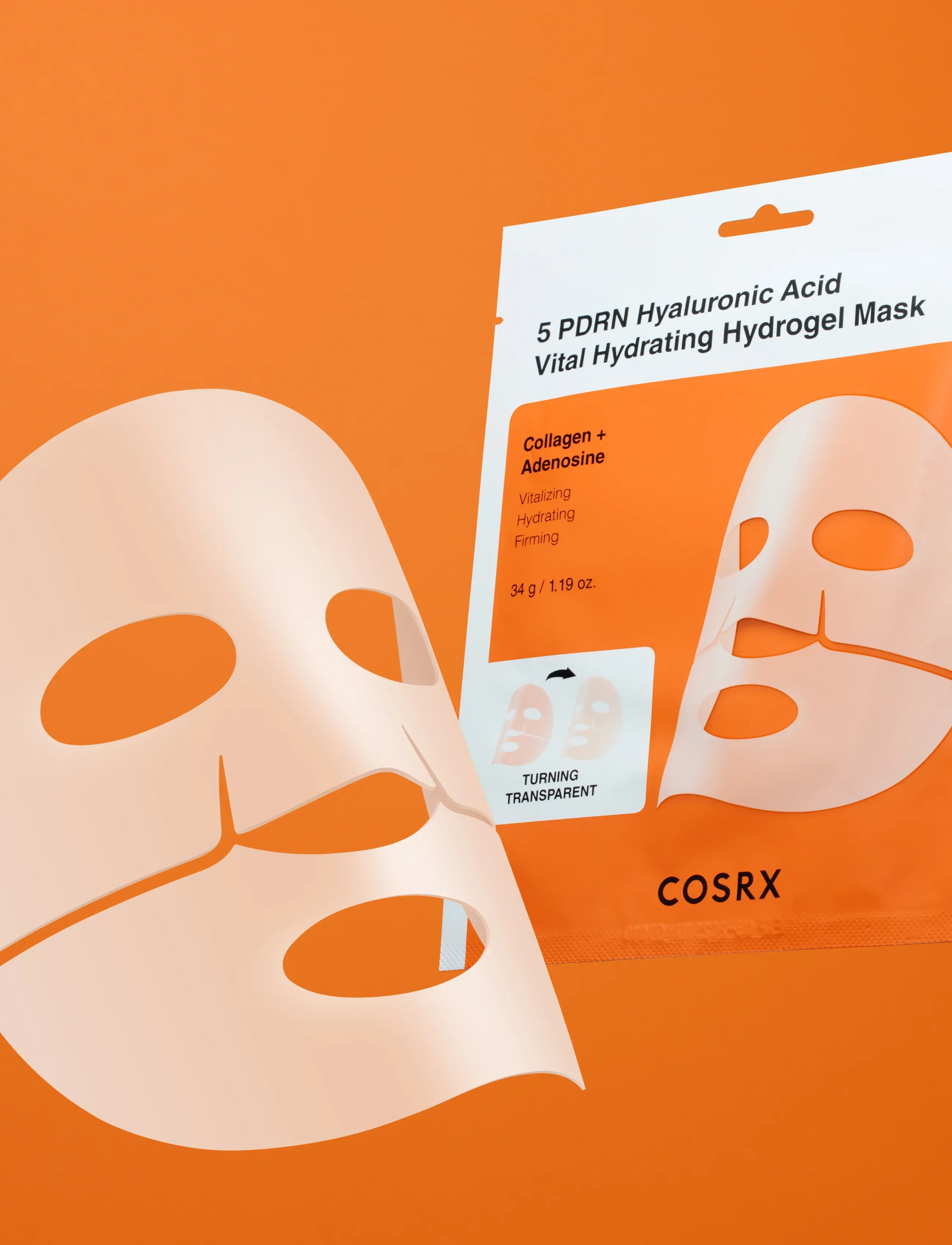 COSRX - 5 PDRN Hyyaluronic Acid Vita Hydrating Hydrogel Mask - sheet masks - white - 3