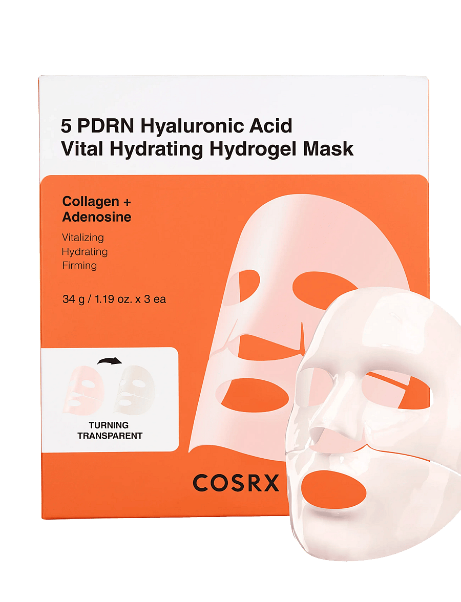 COSRX - COSRX 5 PDRN Hyaluronic Acid Vital Hydrating Hydrogel Mask 3-pack - lehtmaskid - white - 0