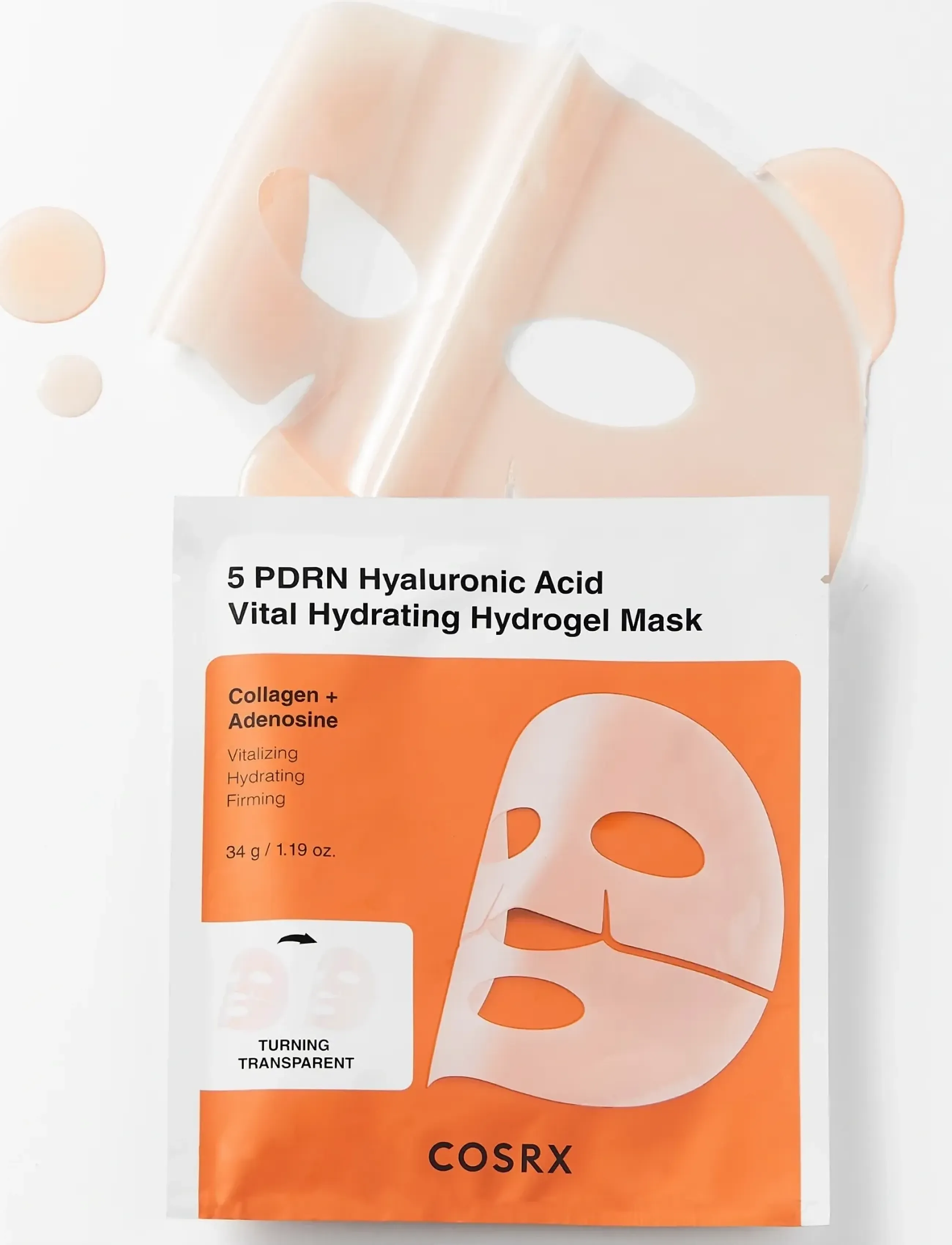 COSRX - COSRX 5 PDRN Hyaluronic Acid Vital Hydrating Hydrogel Mask 3-pack - sheet masks - white - 3