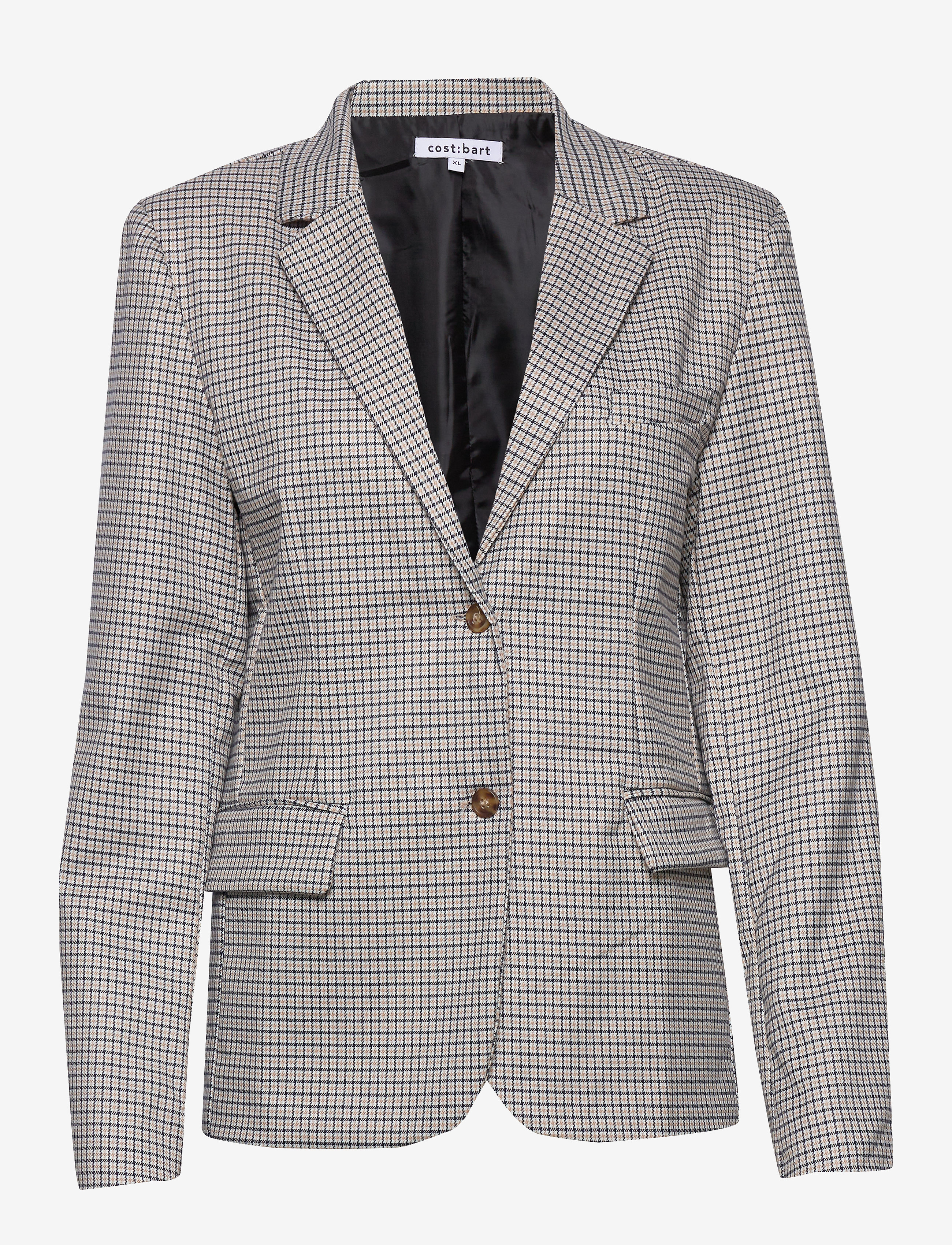 Costbart IRENA CHECK BLAZER - Kavajer - BLACK IRIS / grey