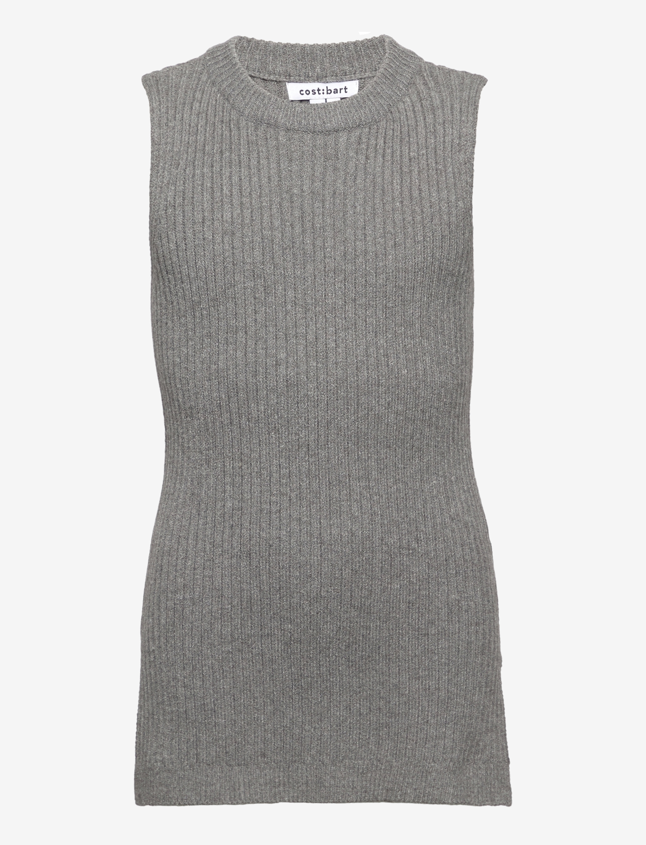 CBPenny Long Knitted Slipover - GREY MELANGE