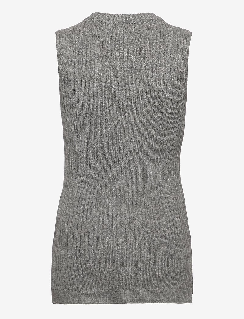 Costbart - CBPenny Long Knitted Slipover - veste - grey melange - 1