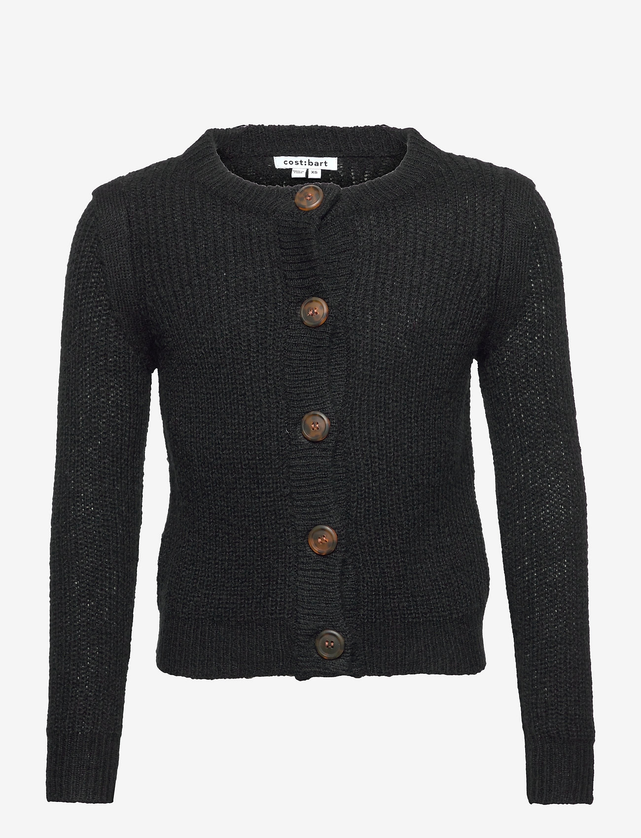 Costbart - CBPrima Knitted Cardigan - susegamieji megztiniai - black - 0