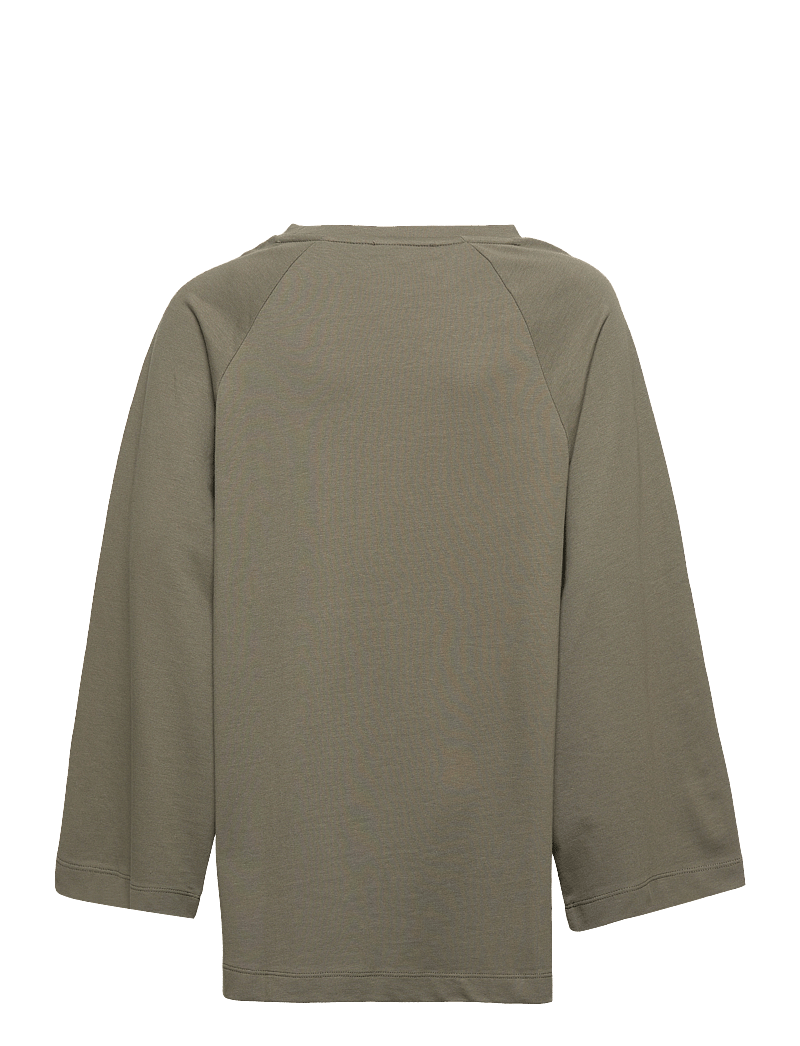 Costbart - CBSol Oversize Sweat - långärmade t-shirts - deep lichen green - 1