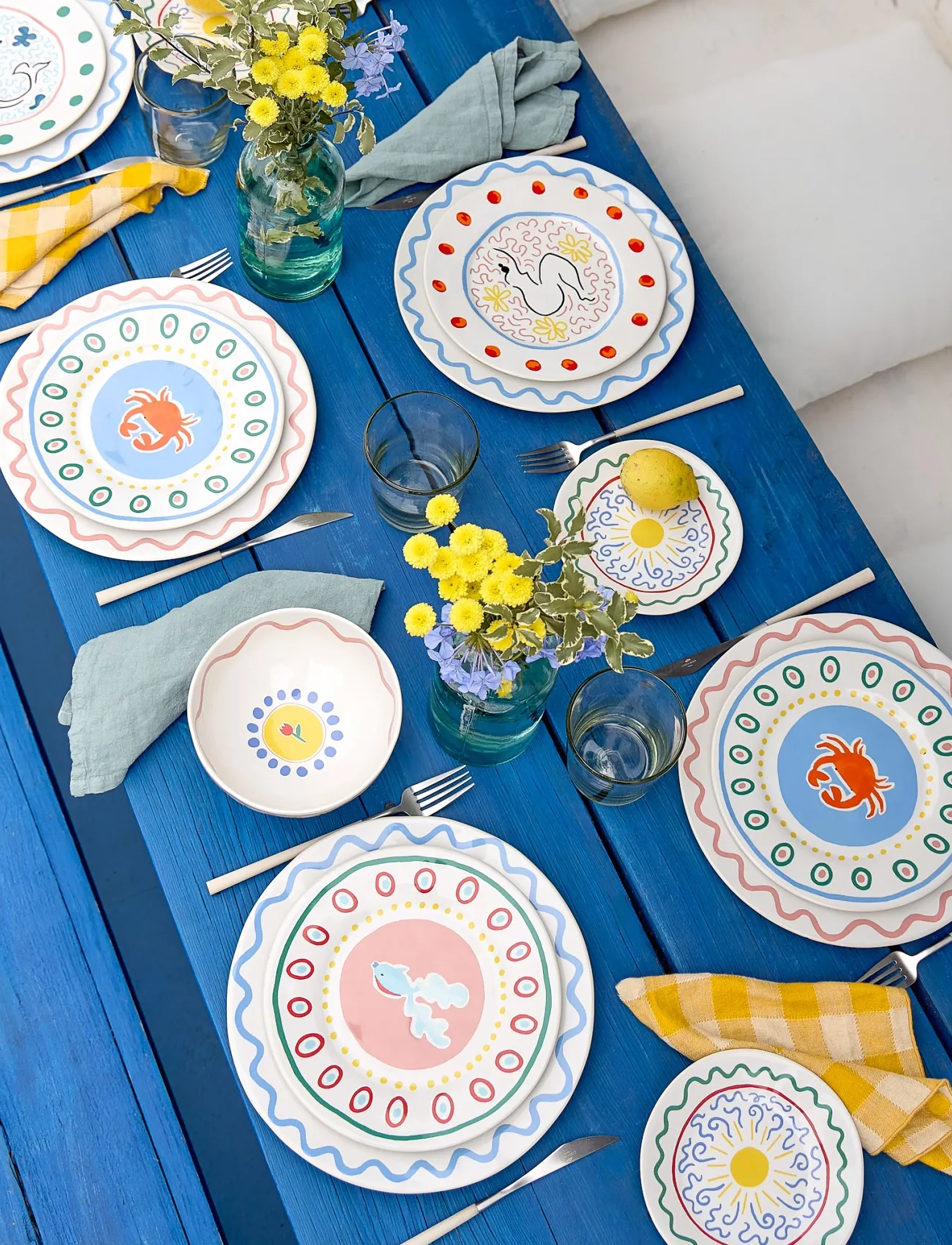Costa Nova Summer Bliss Frokosttallerken, Ø 22 cm, Plates, Mehrfarbig/gemustert - Small Homeware