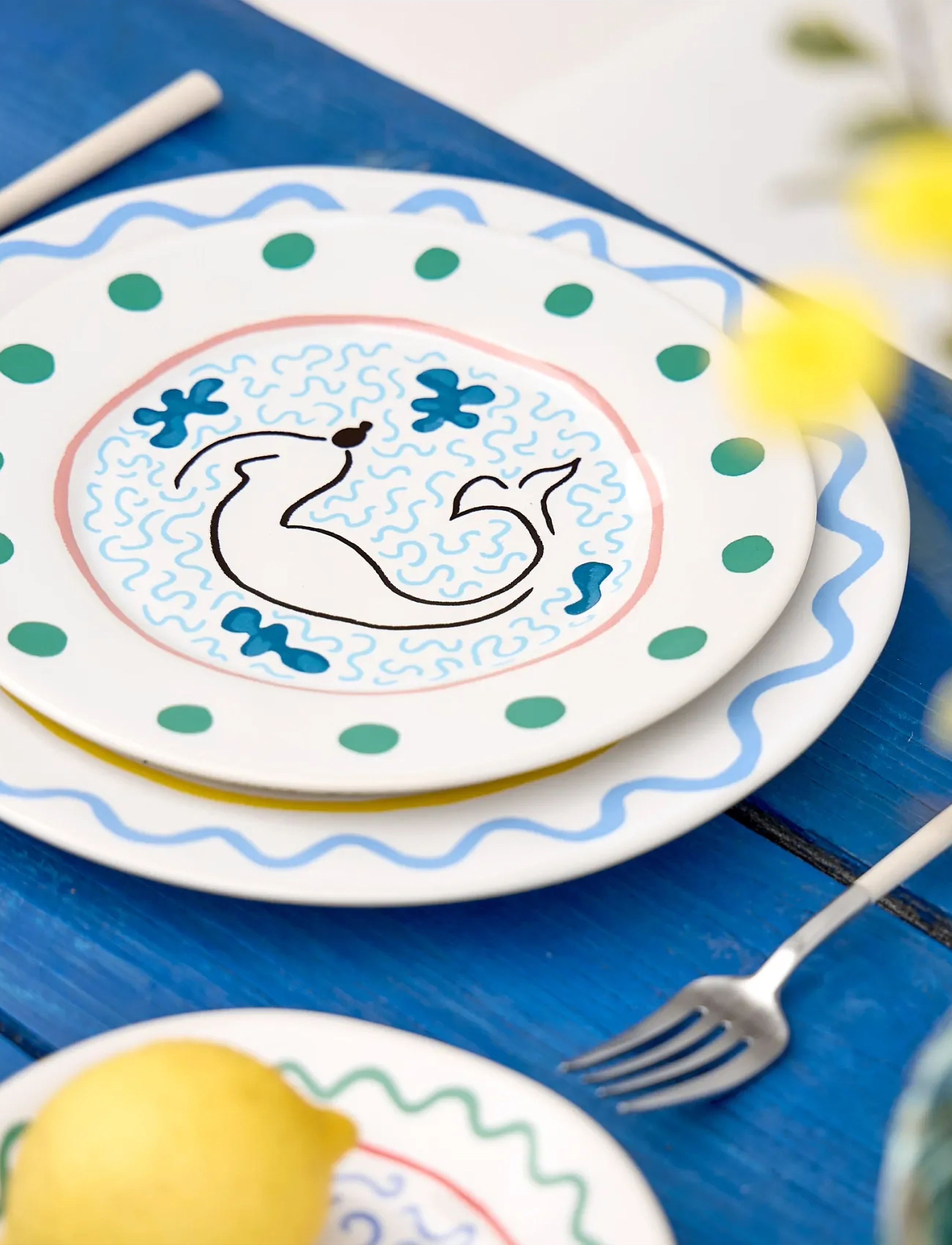 Costa Nova Summer Bliss Frokosttallerken, Ø 22 cm, Plates, Mehrfarbig/gemustert - Small Homeware
