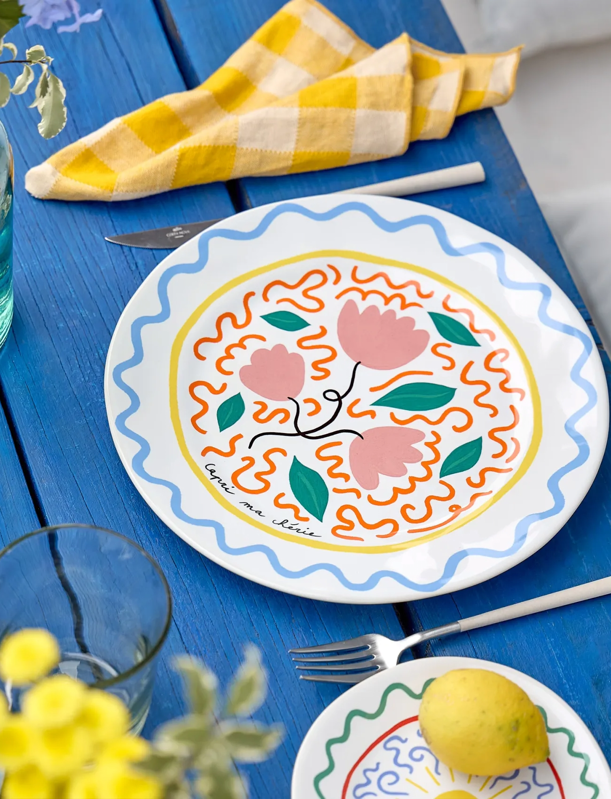 Costa Nova - Summer Bliss Dinner plate "capri ma chérie" - dinner plates - multi - 2