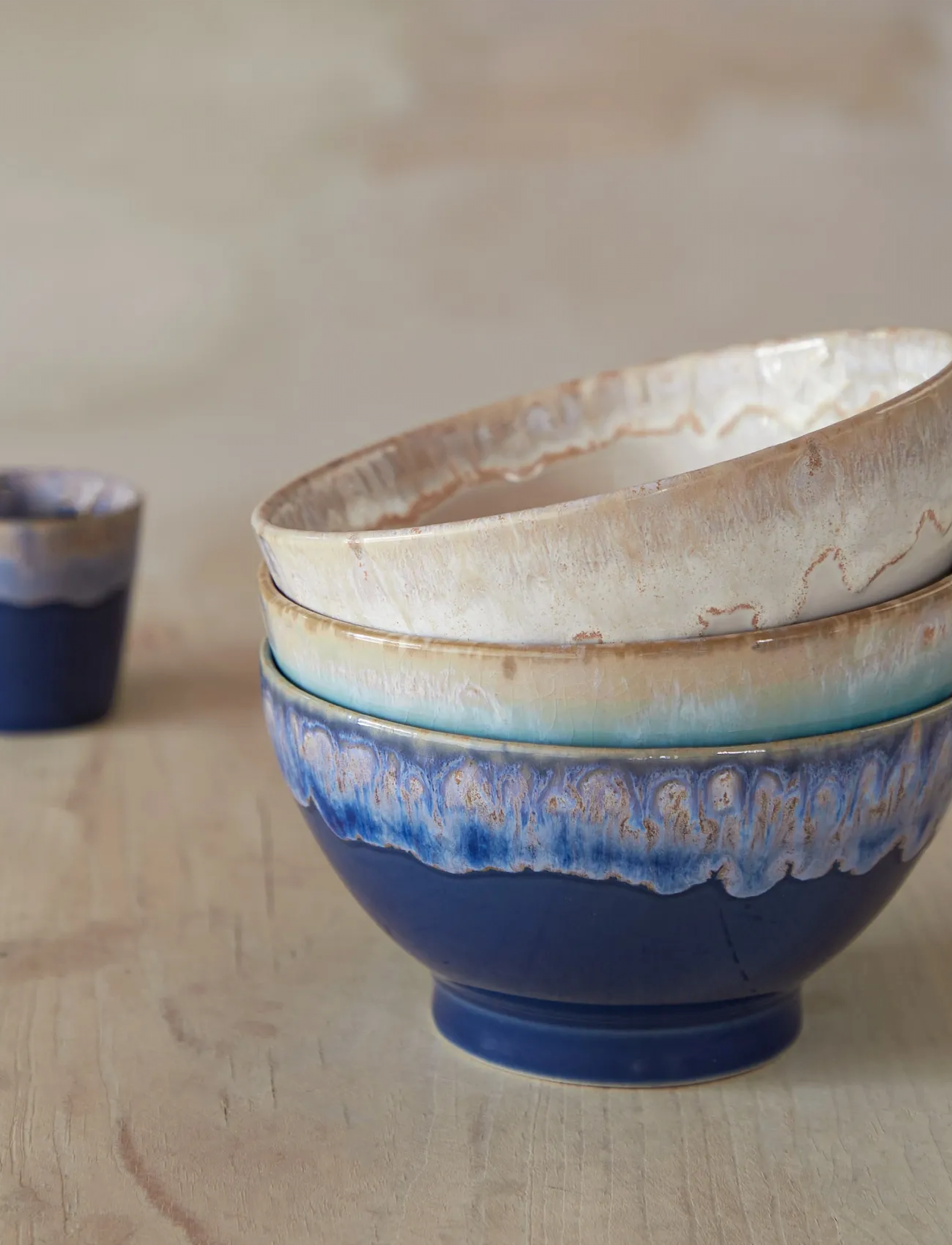 Costa Nova Grespresso Latte-Skål 4-P, Ø 14.5 cm, Bowls, Blau - Breakfast Homeware