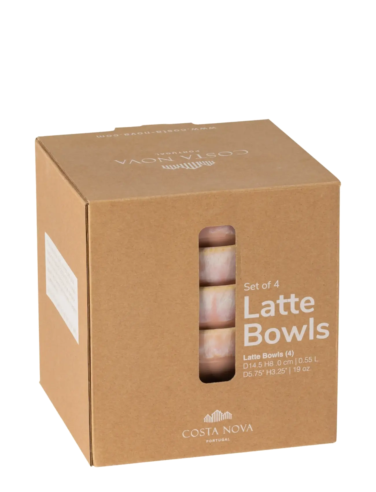 Costa Nova - Grespresso latte bowl 4-p - hommikusöögikausid - pink - 4