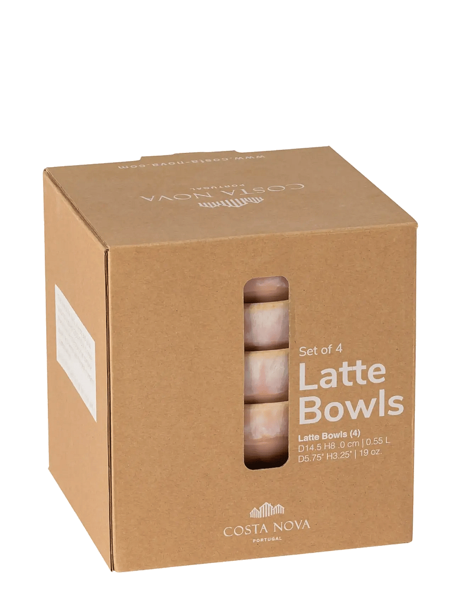 Costa Nova - Grespresso latte bowl 4-p - hommikusöögikausid - pink - 4