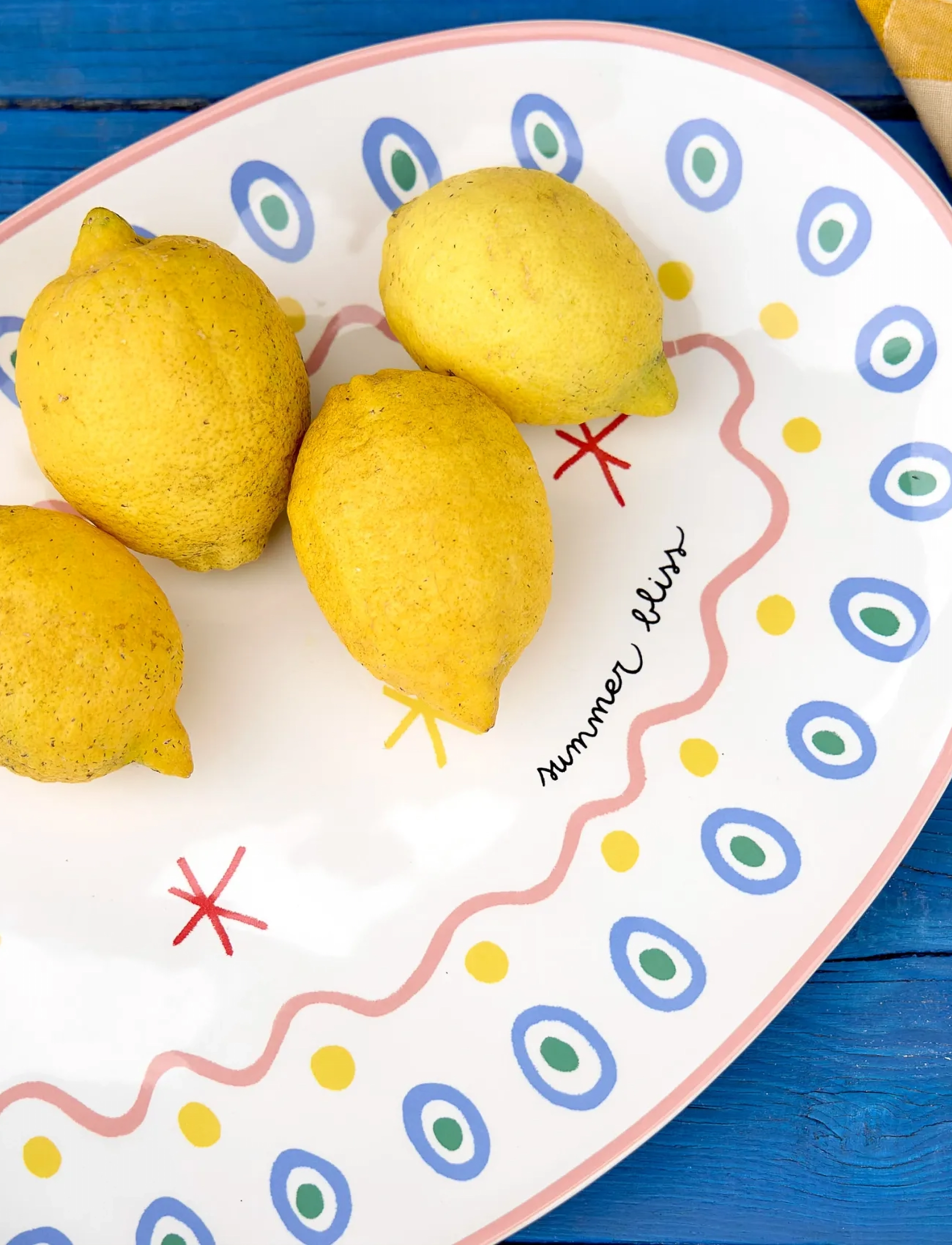 Costa Nova Summer Bliss Ovalt Fad, One Size, Serving Dishes, Mehrfarbig/gemustert - Platters, Homeware
