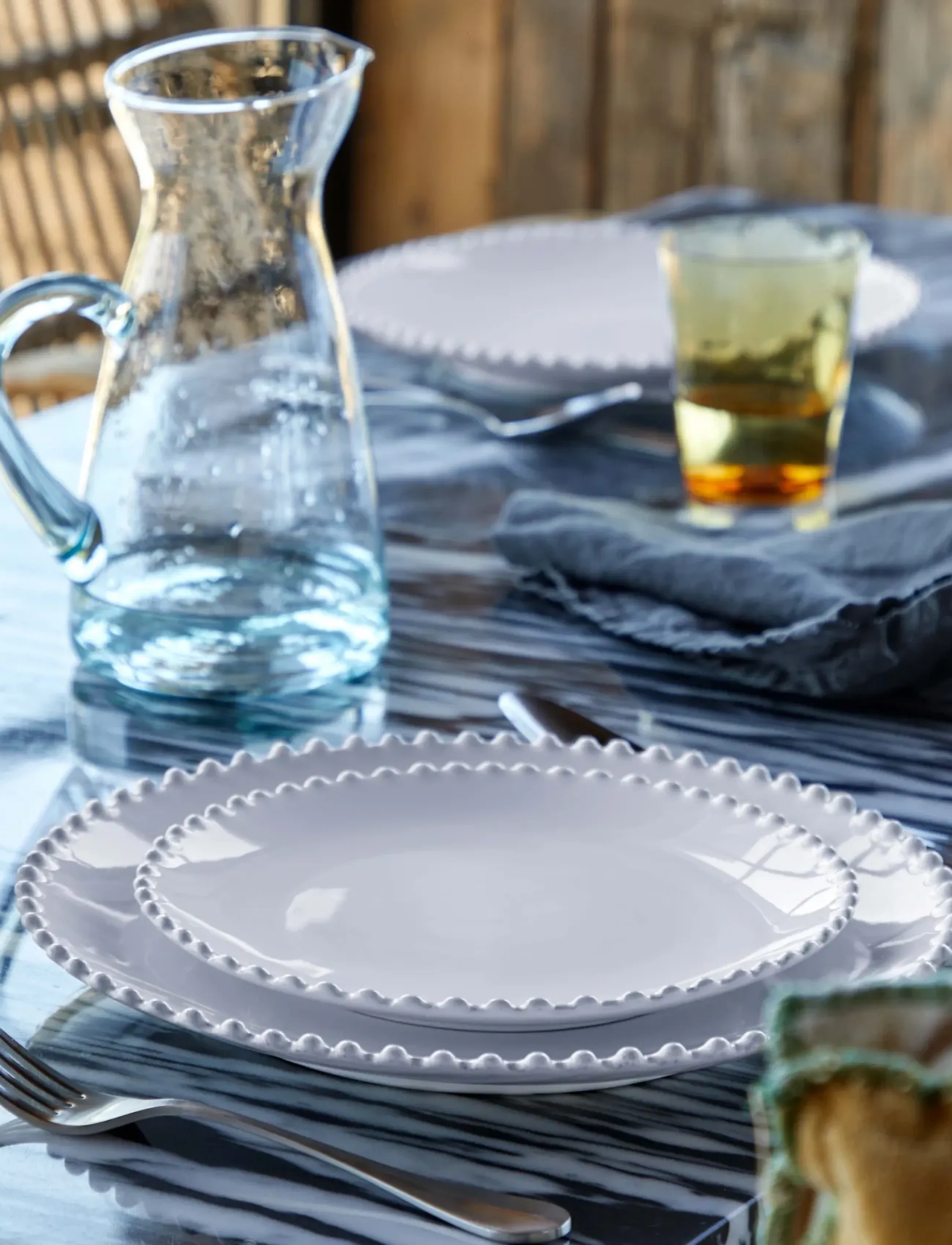 Costa Nova Pearl Talerken, Ø 22 cm, Plates, Weiß - Small Homeware