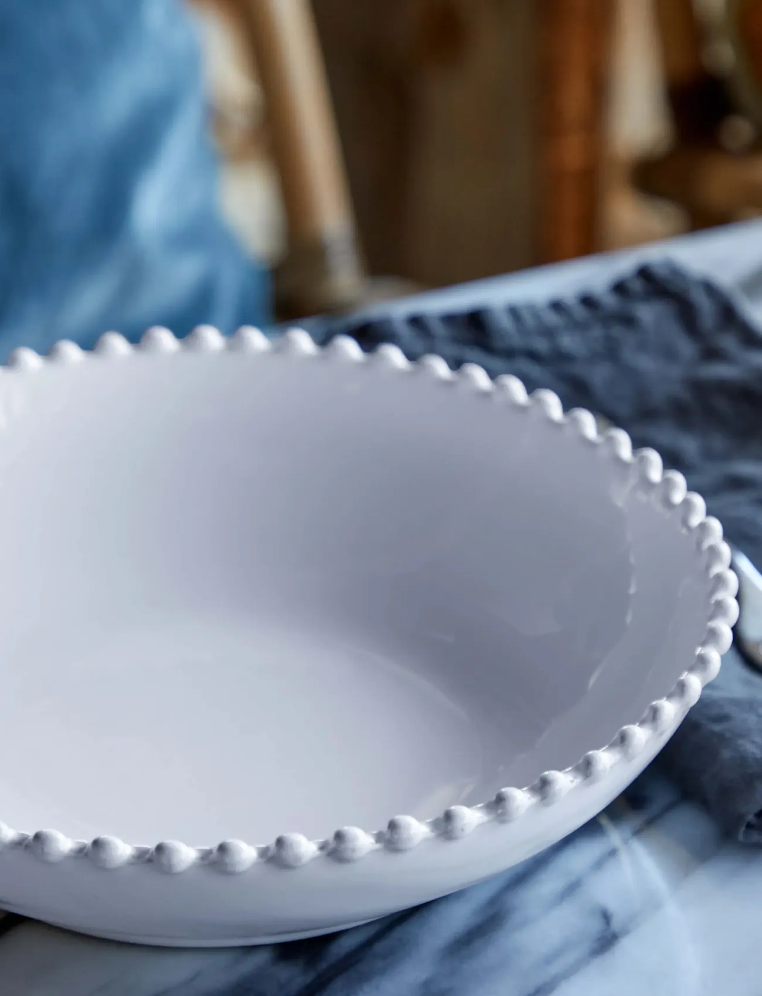 Costa Nova Pearl Pastaskål, Ø 23.6 cm, Plates, Weiß - Pasta Homeware