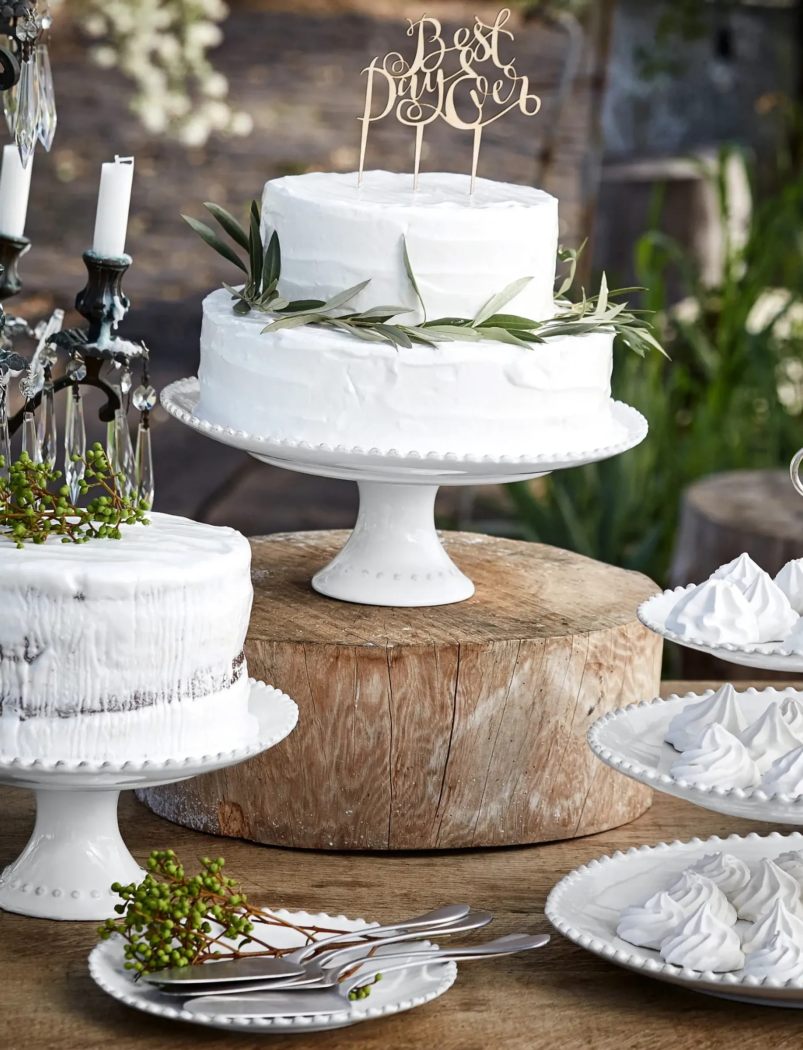 Costa Nova Pearl Kagefad, One Size, Serving Dishes, Weiß - Cake Platters, Homeware