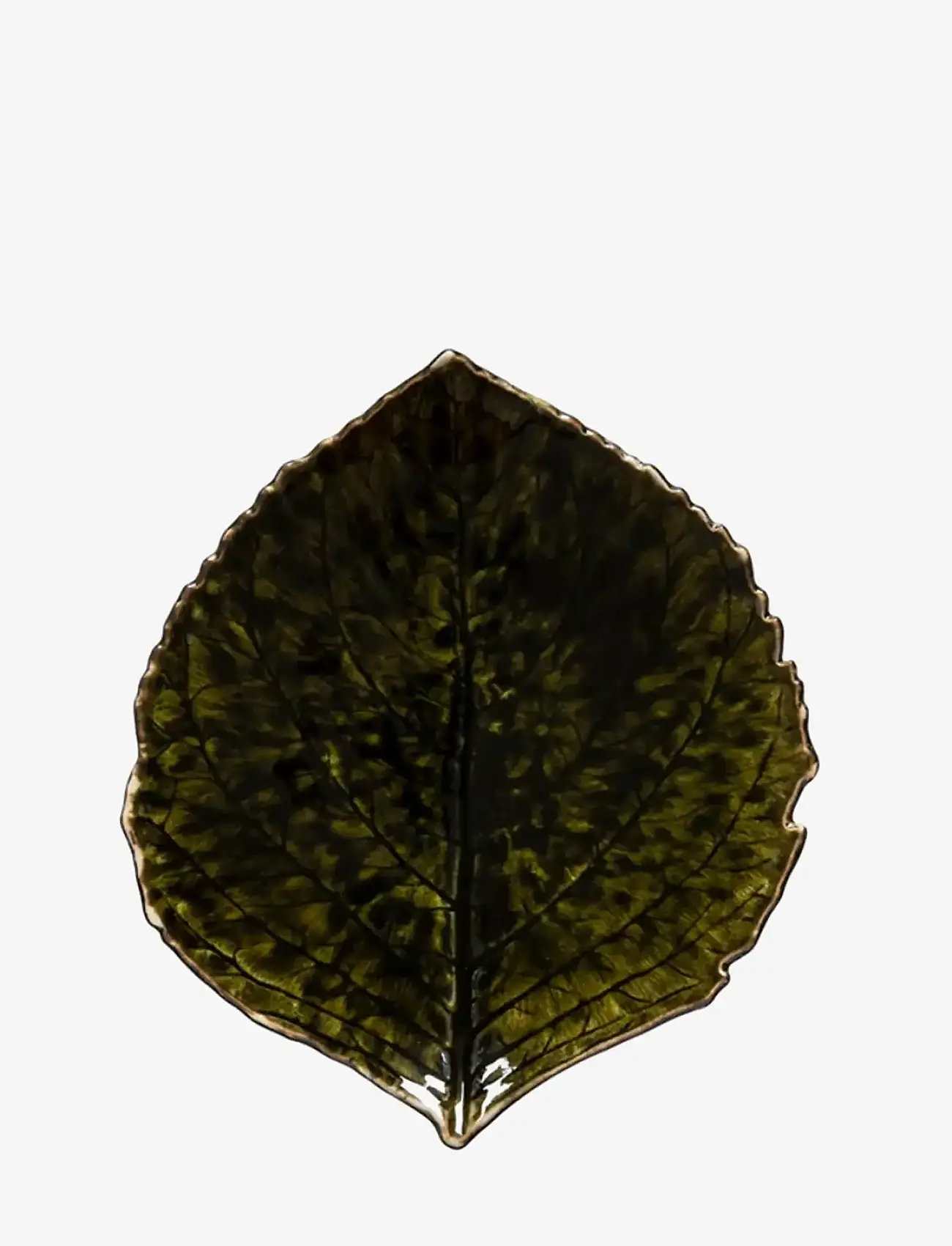 Costa Nova - Leaf plate Hydrangea S - serving platters - dark green - 0