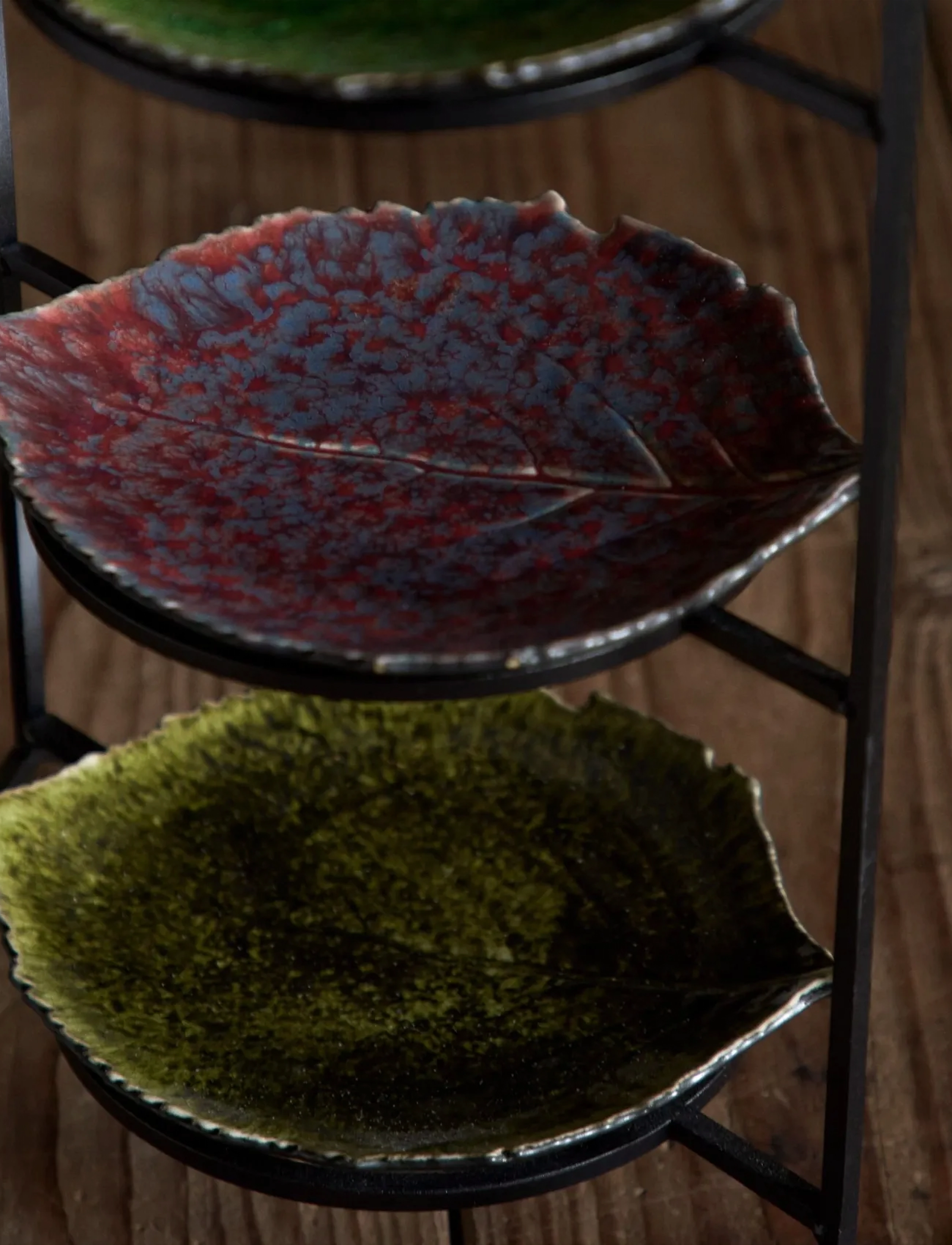Costa Nova Bladfad Hydrangea L, 21.8X 19.1 cm, Decoration, Grün - Decorative Platters, Homeware