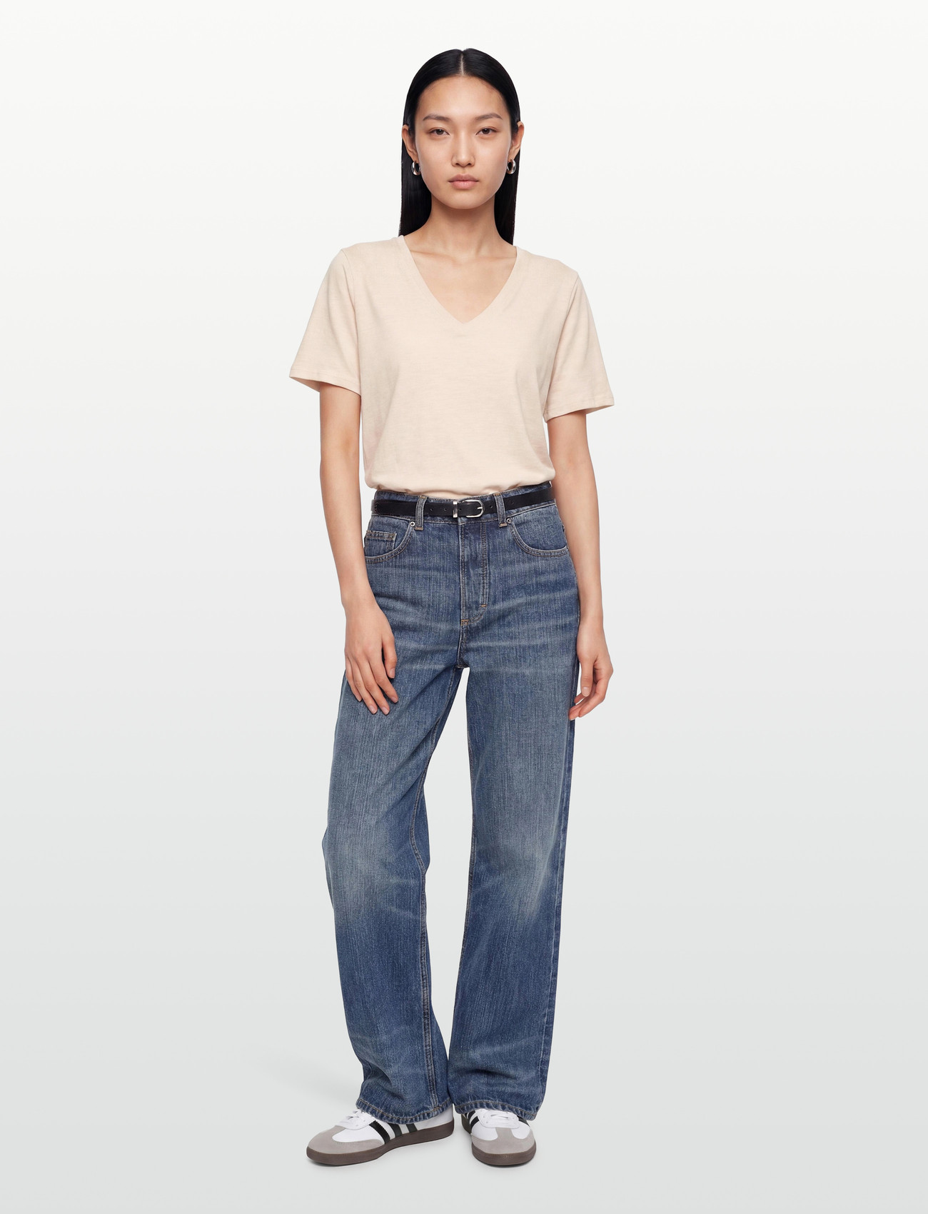 Coster Copenhagen Cc Heart Basic Regular V-Neck T-Shi - Pink - XS 1