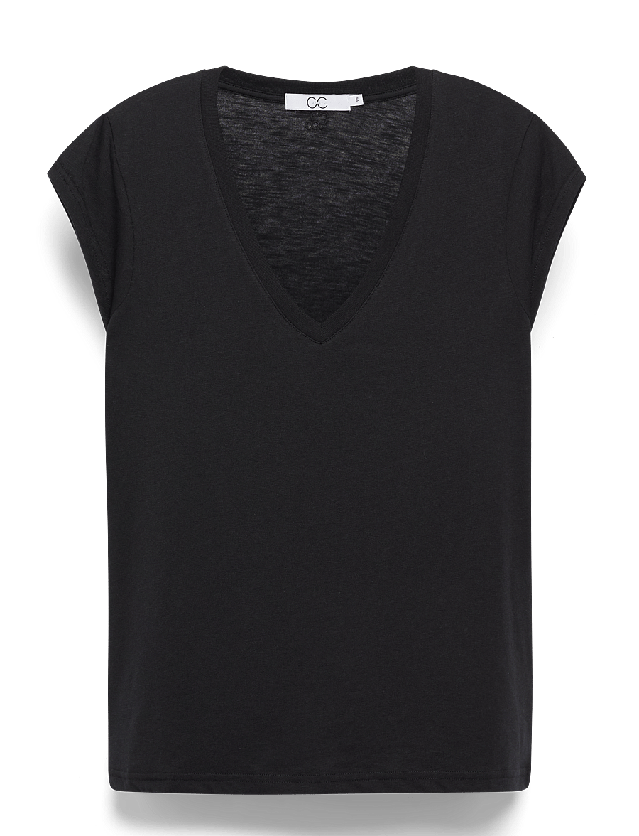 Coster Copenhagen - CC Heart basic v-neck t-shirt - t-shirts - black - 1