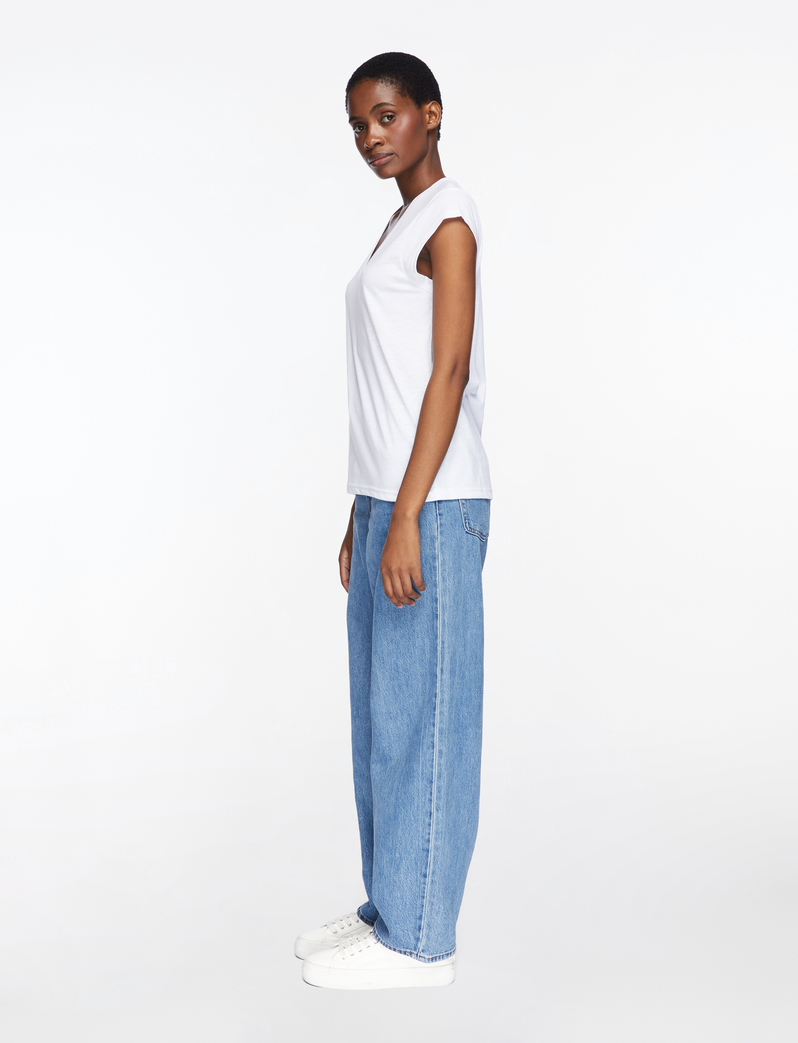 Coster Copenhagen - CC Heart basic v-neck t-shirt - laveste priser - white - 3