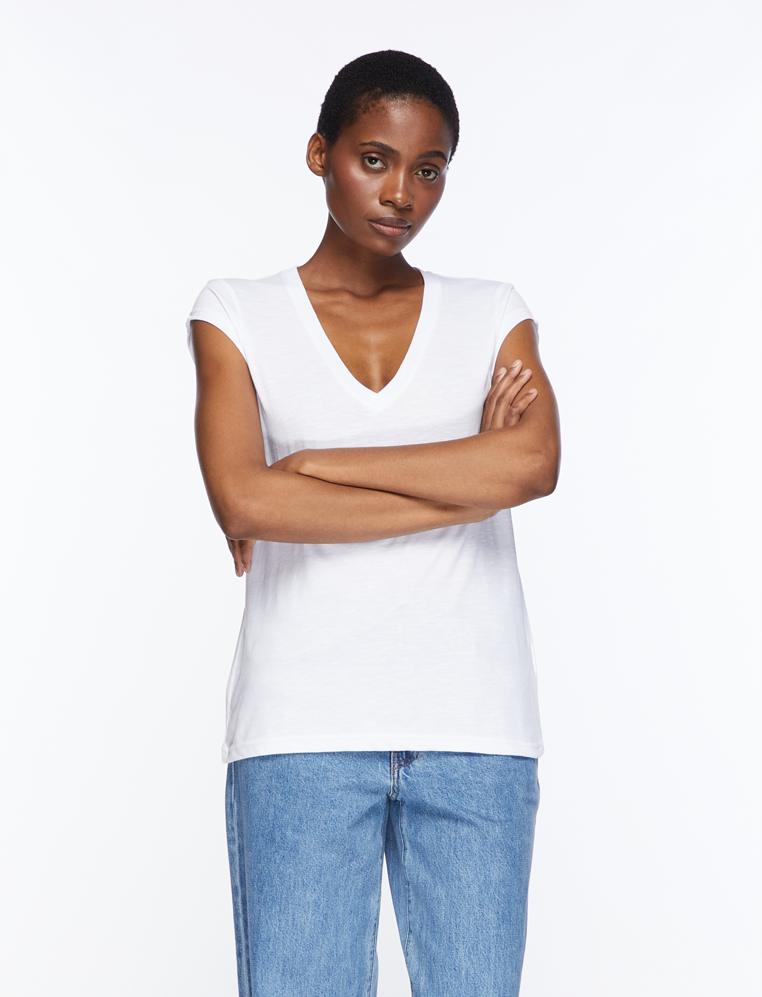 Coster Copenhagen Cc Heart Basic V-Neck T-Shirt dam – bild 5
