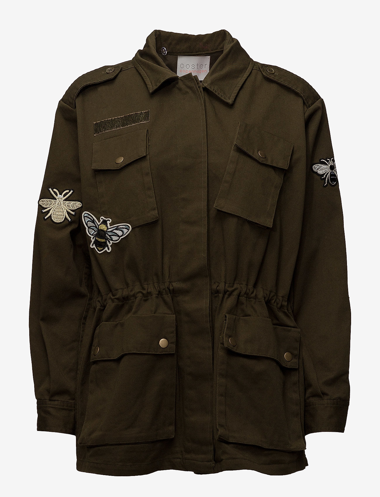 Coster Copenhagen - Canvas army jacket w. fur collar & - army green - 2