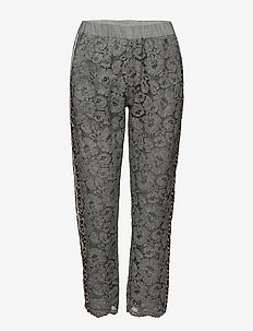 Pants w. lace and leopard stribe, Coster Copenhagen
