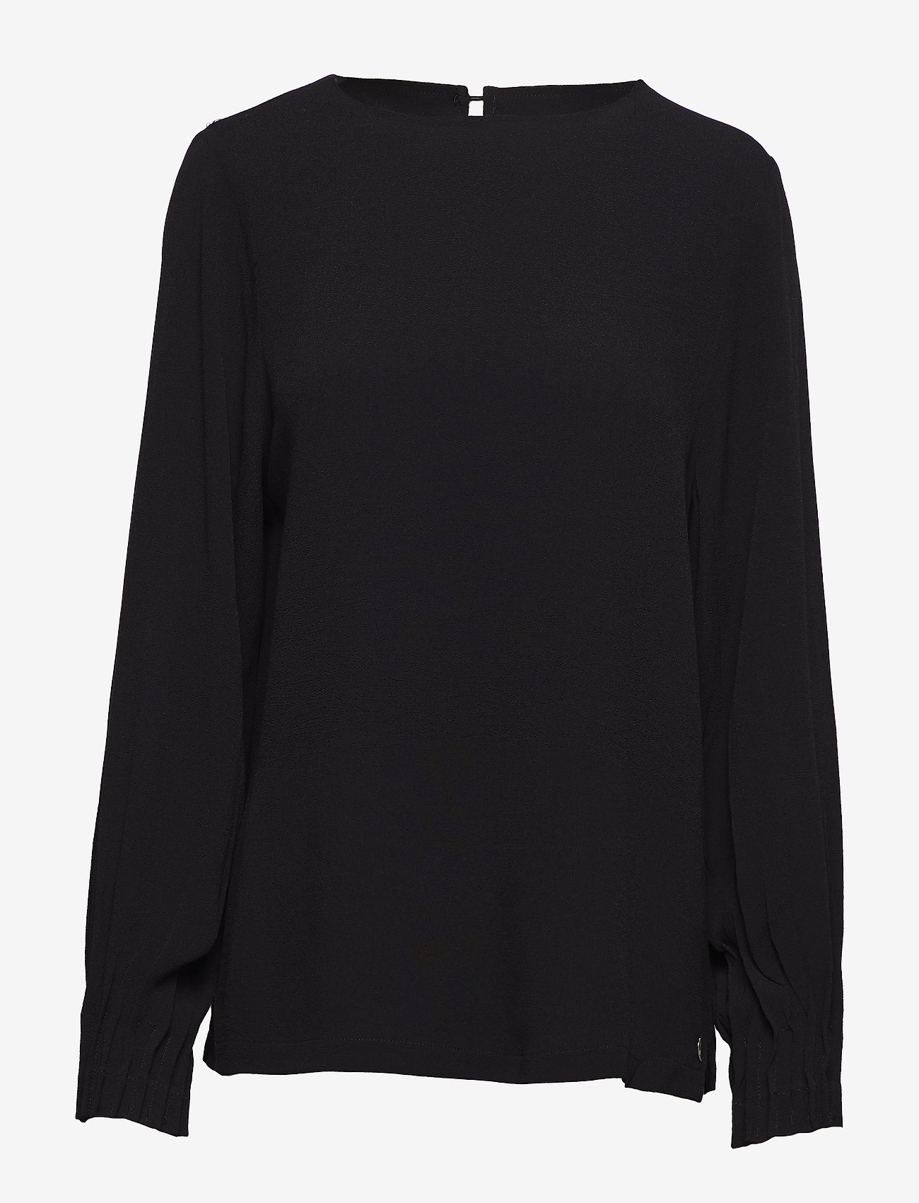 Coster Copenhagen - Blouse w. pleated cuff - black - 0