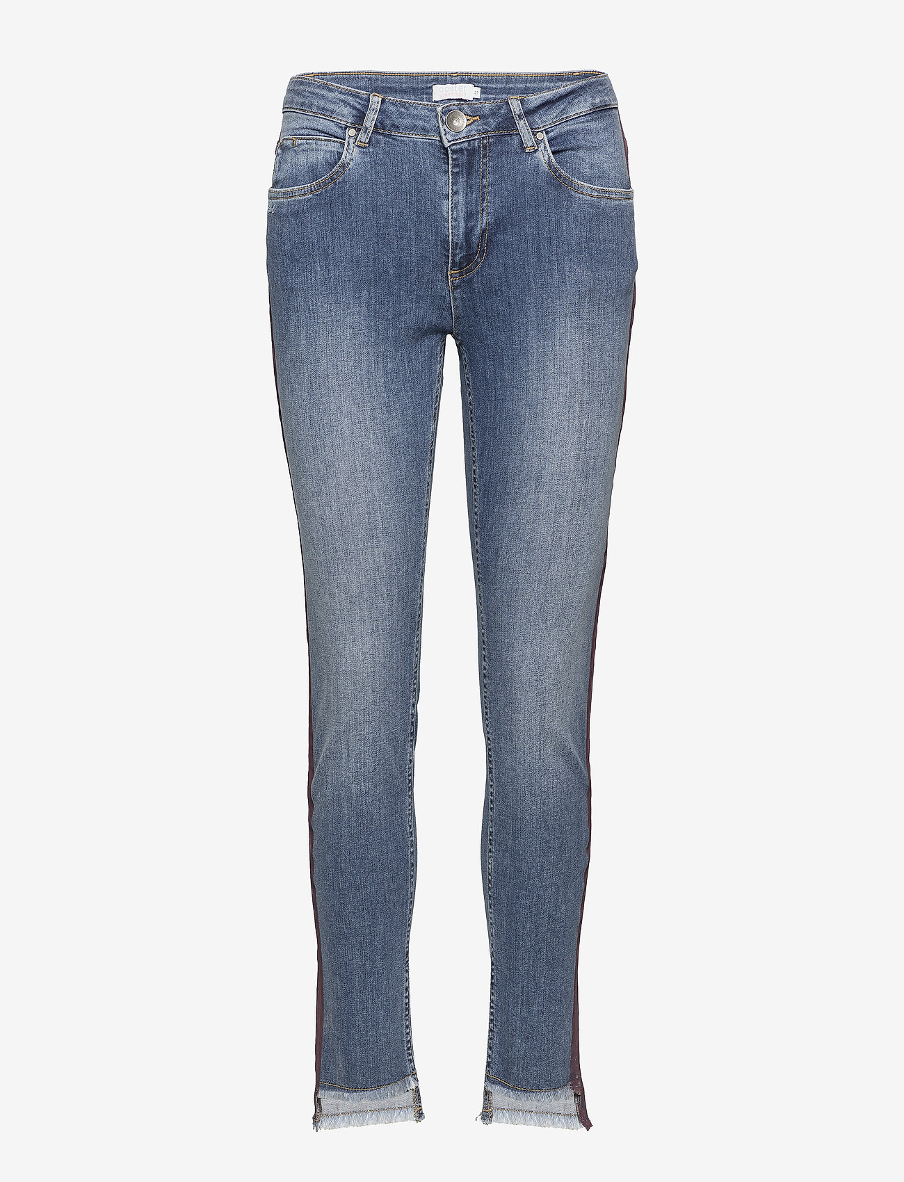 Coster Copenhagen - Jeans - relaxed fit, ankle lenght w. little flare and stripe - classic indigo - 0