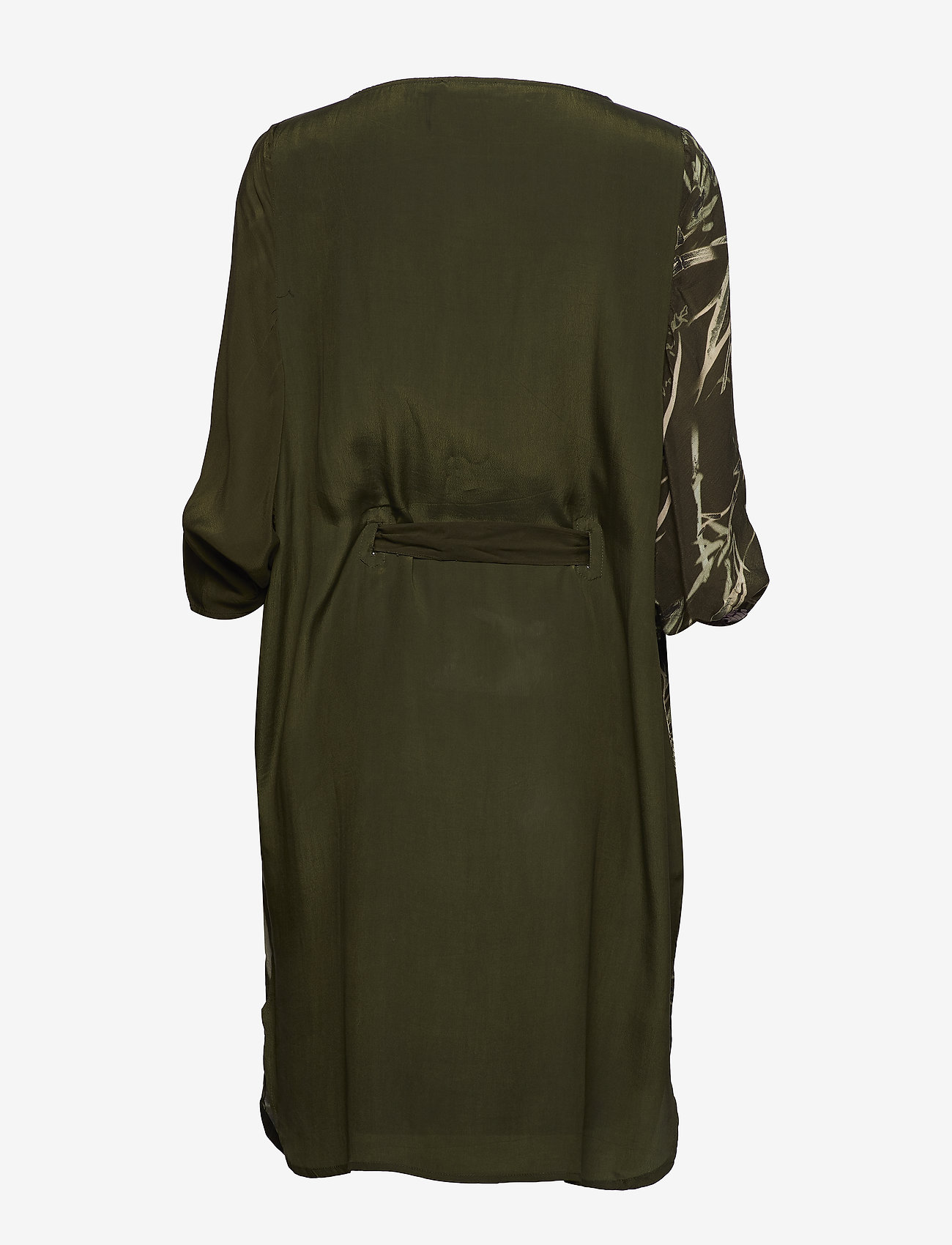 Coster Copenhagen - Dress w. Autumn Fly print - hunter green - 1