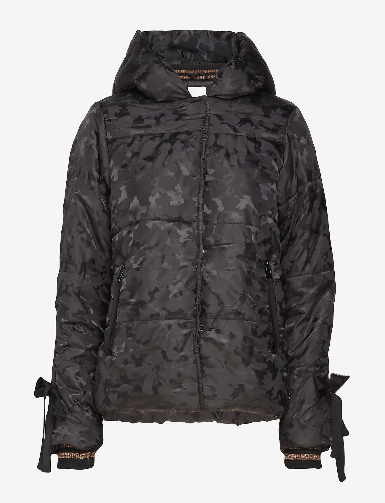Coster Copenhagen - Jacket in faux down w. camouflage - black - 1