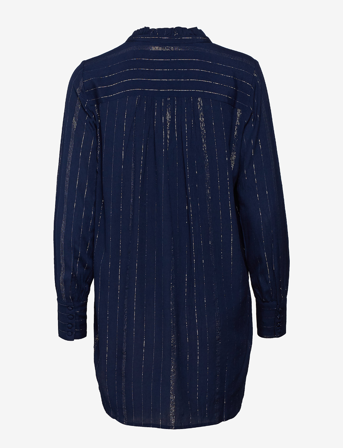 Coster Copenhagen - Blouse w. lurex stripes - dark blue - 1