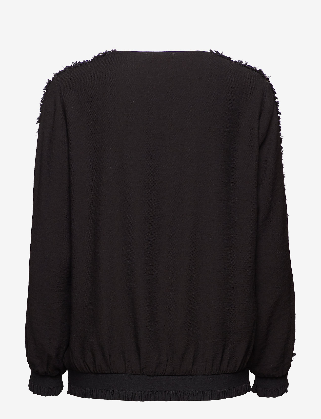 Coster Copenhagen - Blouse w. Fringe lace detail - black - 1
