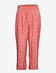 Coster Copenhagen - Pants in dot print w. elastic waist - joggers - canyon rose - 0
