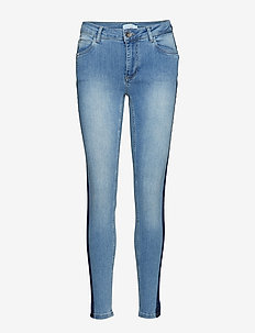 Jeans  slim 7/8 w. toned stripe, Coster Copenhagen