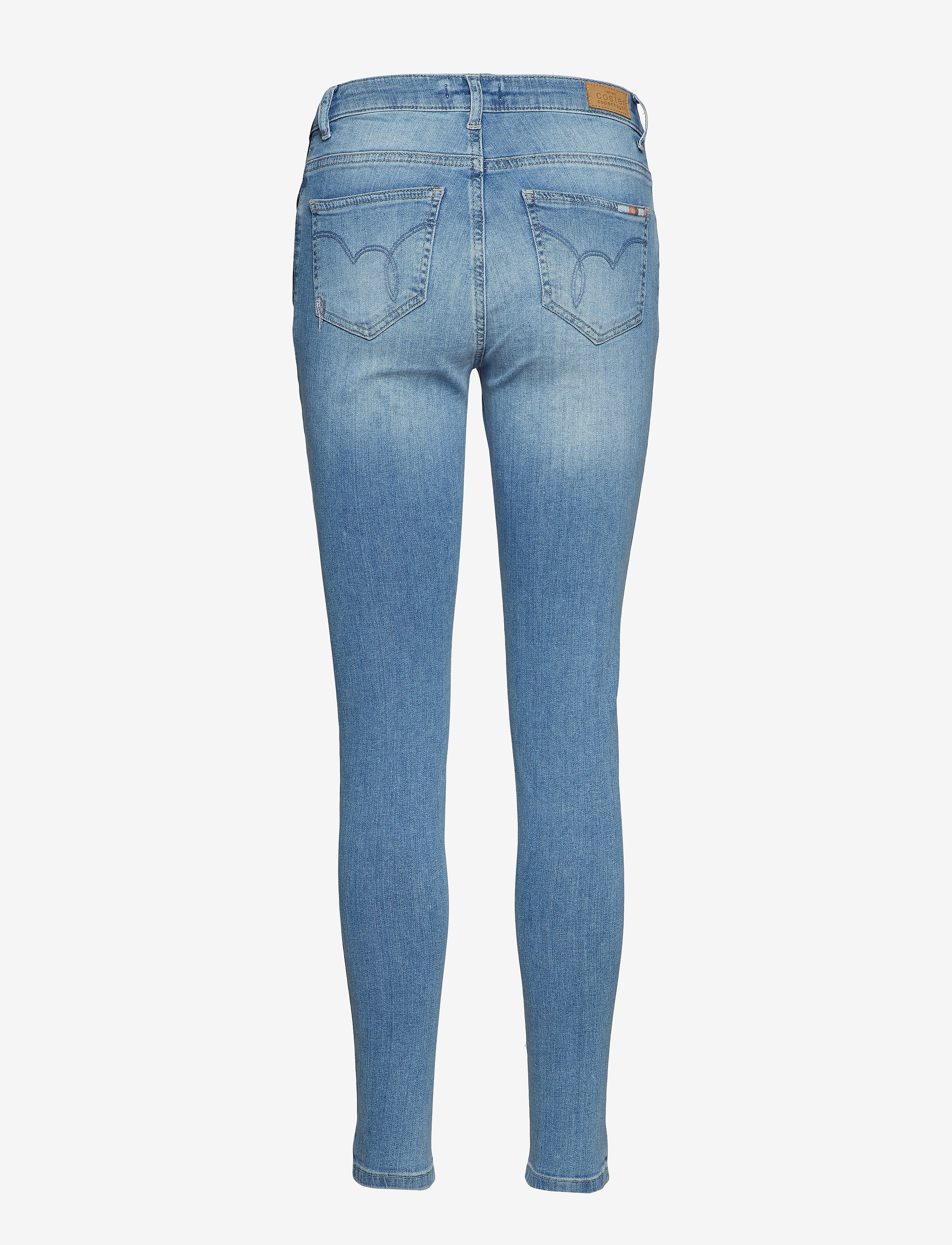 Coster Copenhagen - Jeans  slim 7/8 w. toned stripe - slim jeans - sky indigo - 1