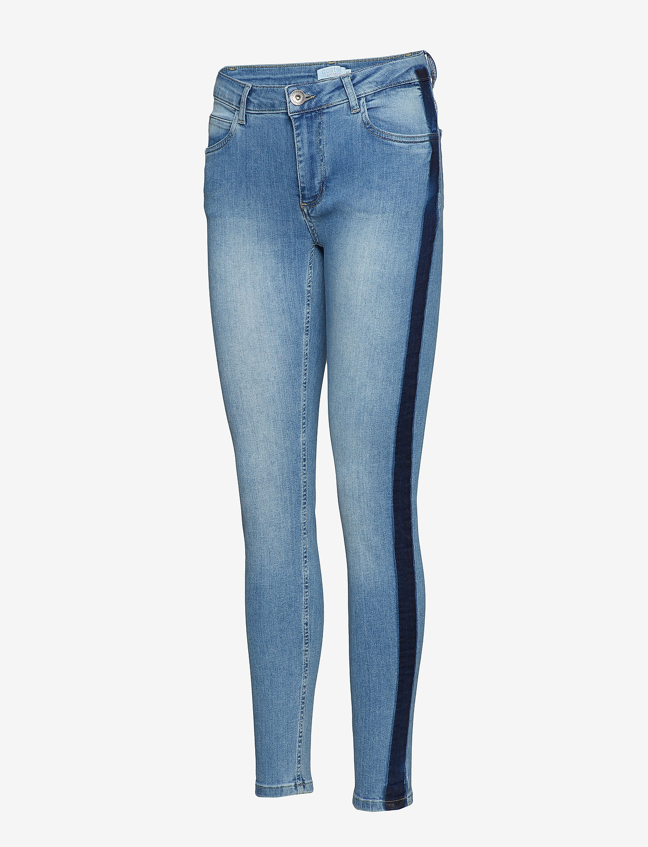 Coster Copenhagen - Jeans  slim 7/8 w. toned stripe - slim fit jeans - sky indigo - 2