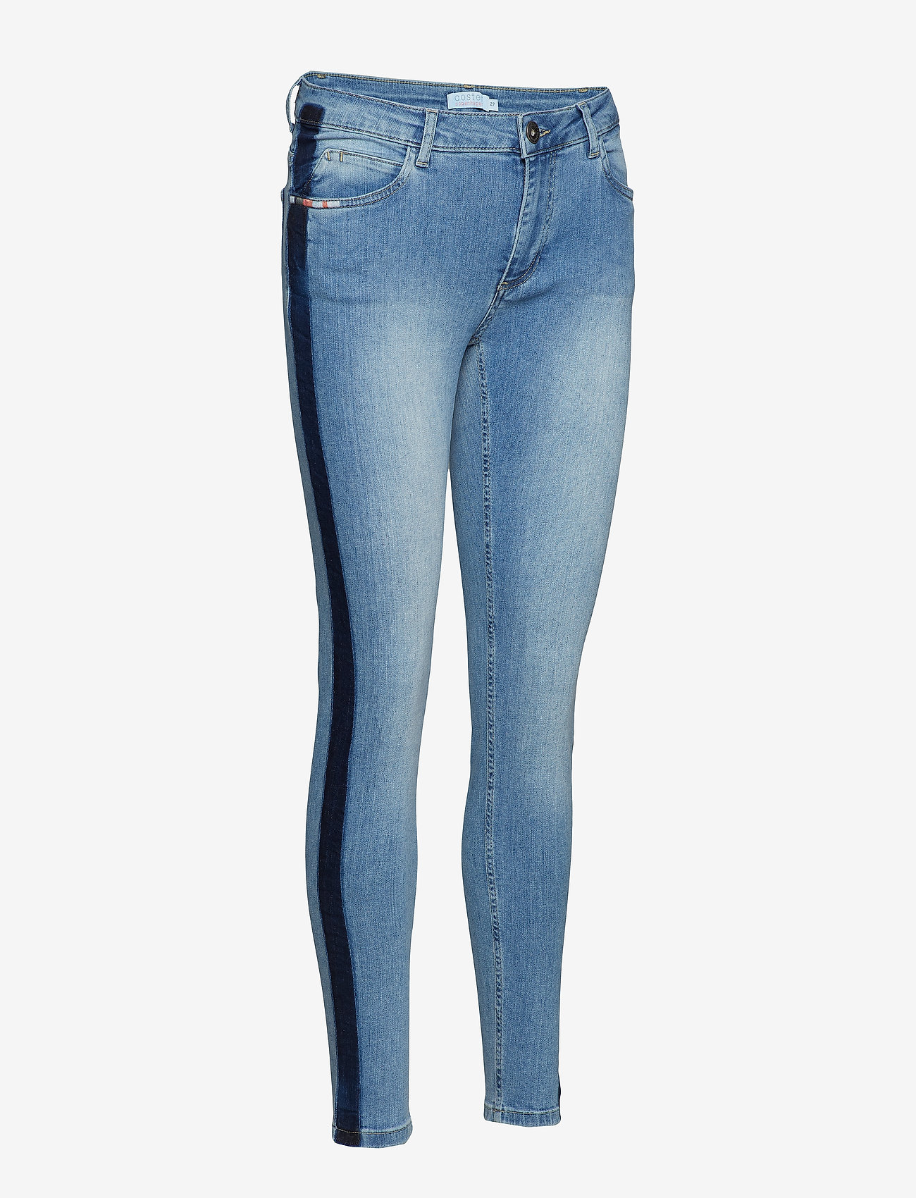 Coster Copenhagen - Jeans  slim 7/8 w. toned stripe - slim fit jeans - sky indigo - 3
