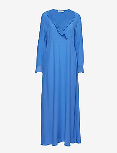 Dress in viscose with v-neck and ru, Coster Copenhagen