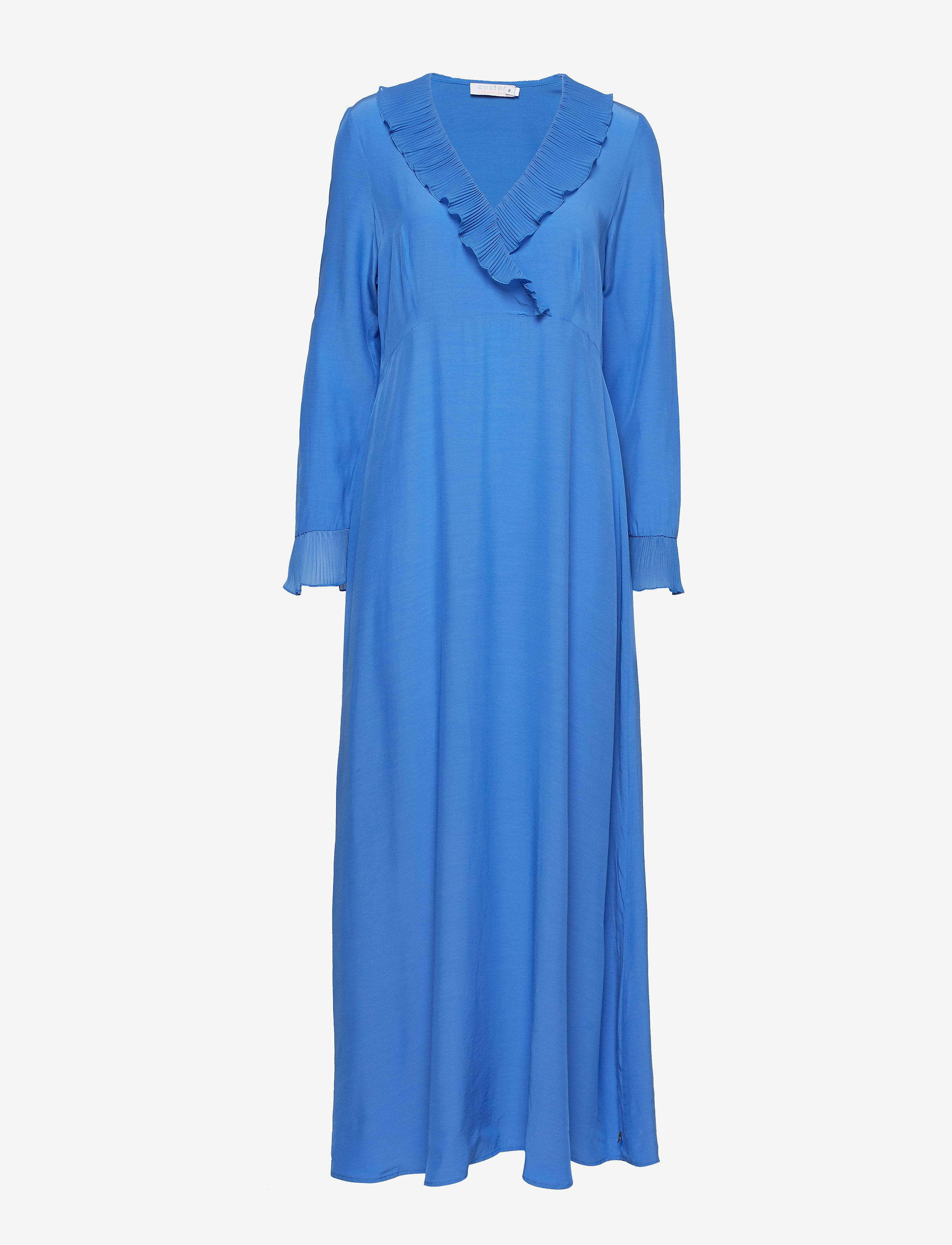 Coster Copenhagen Dress in viscose with v-neck and ru - Tøj - SKY BLUE / blue
