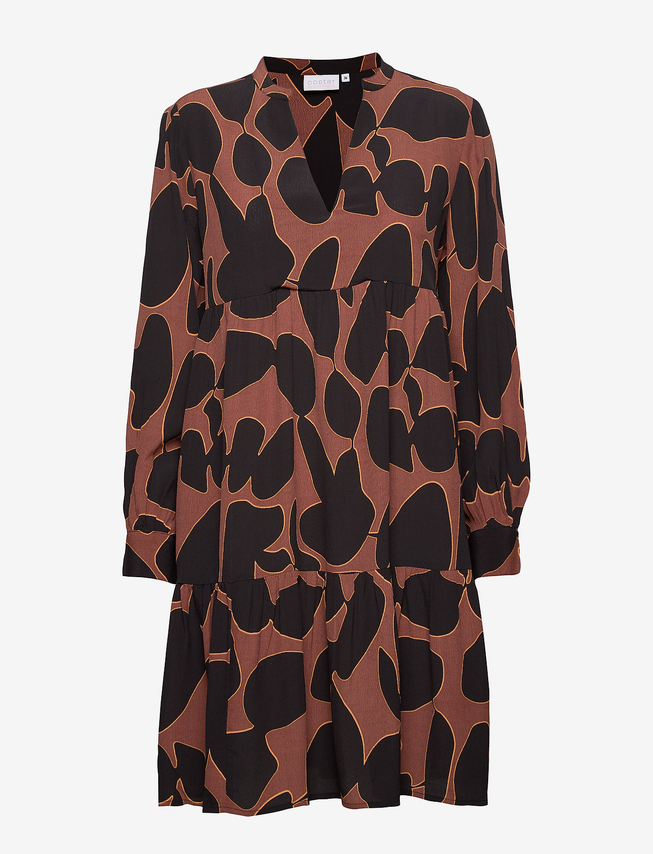 Coster Copenhagen - Dress in lava print w. volume effec - lava print - 0