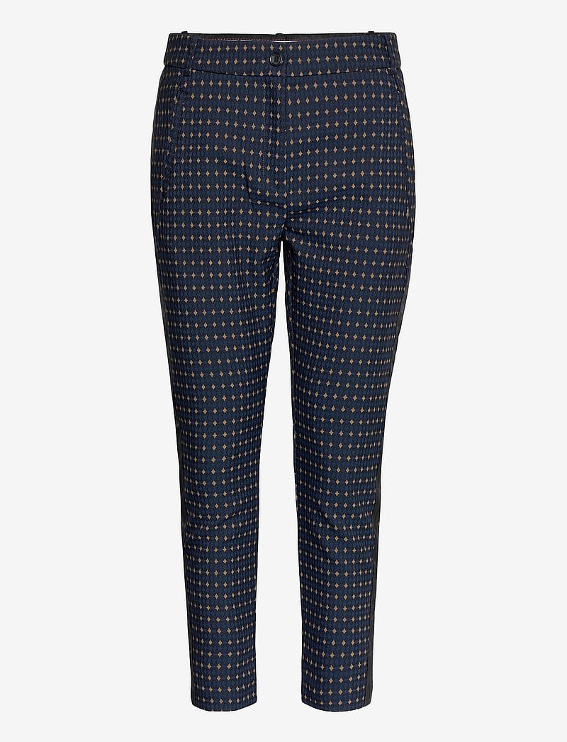 Coster Copenhagen - Pants in jaquard - Stella - slim fit bukser - black - 0