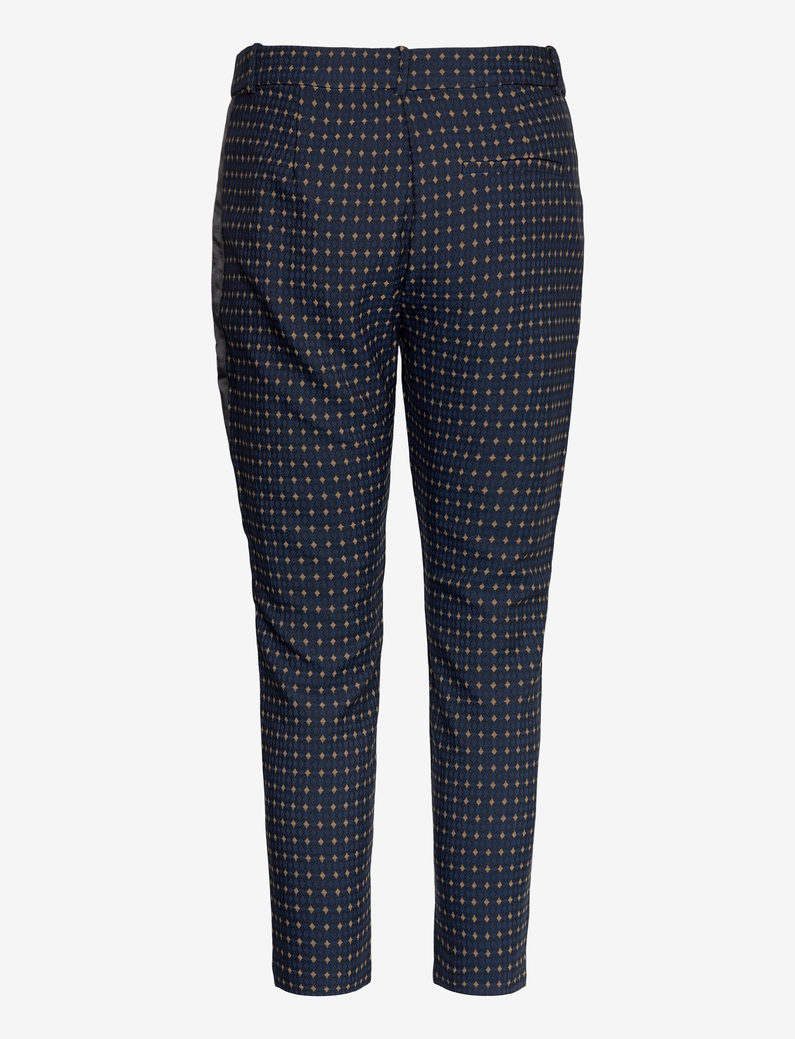 Coster Copenhagen - Pants in jaquard - Stella - slim fit trousers - black - 1
