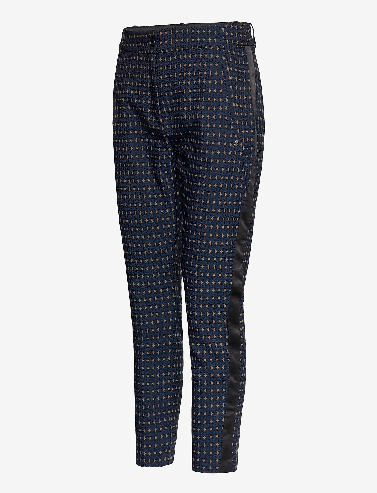 Coster Copenhagen - Pants in jaquard - Stella - slim fit hosen - black - 2