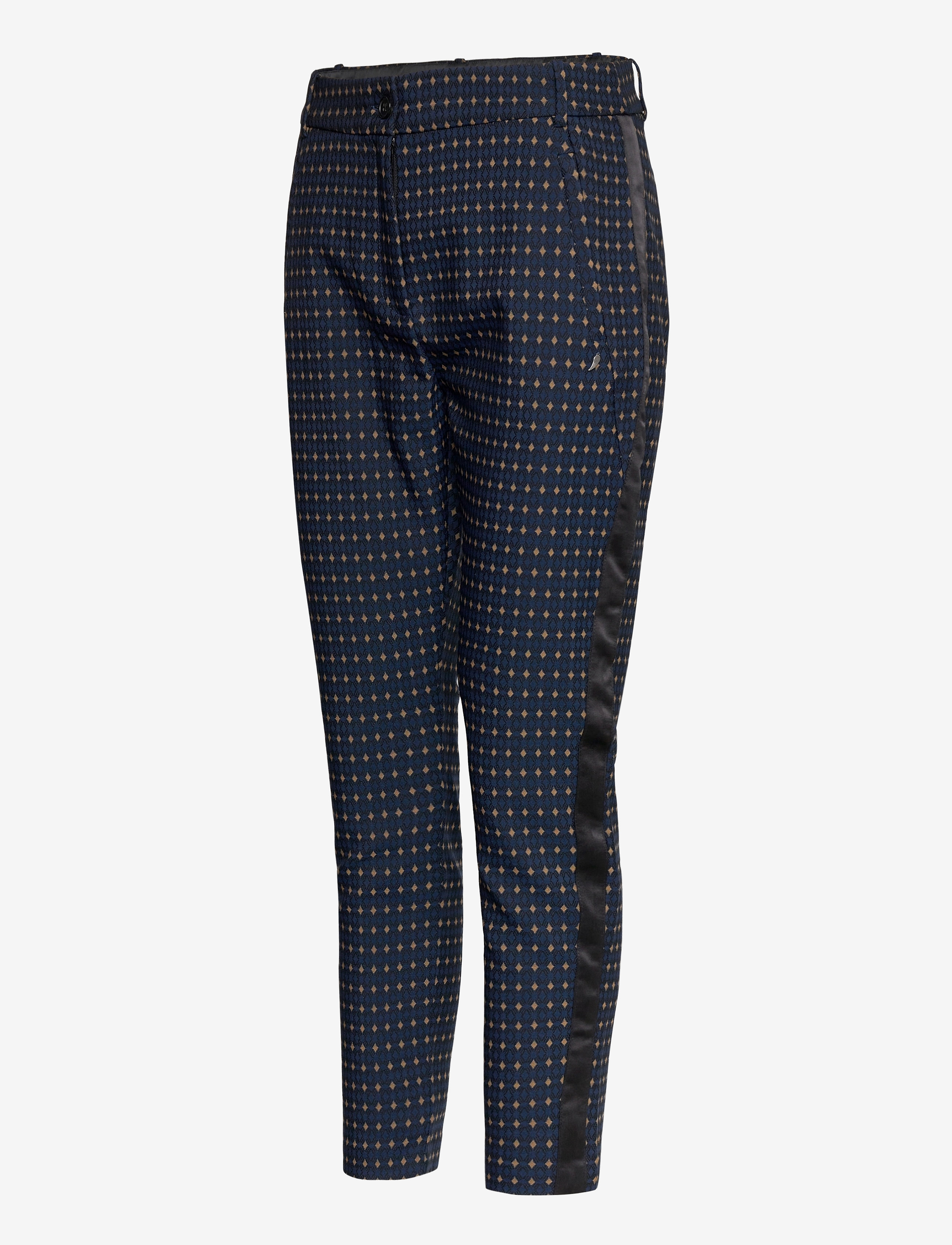 Coster Copenhagen - Pants in jaquard - Stella - slim fit trousers - black - 2